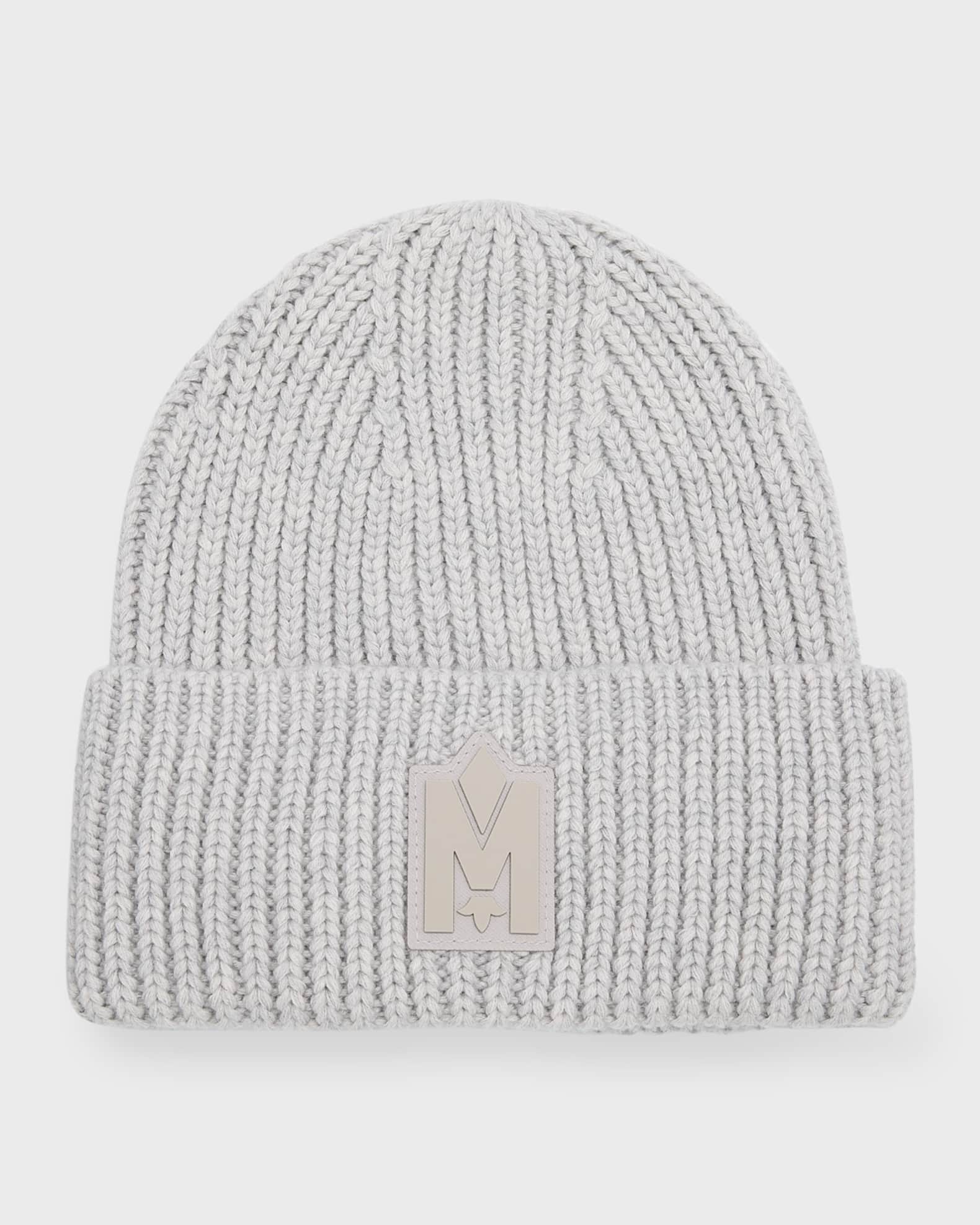 Mackage Men's M-Logo Patch Beanie Hat