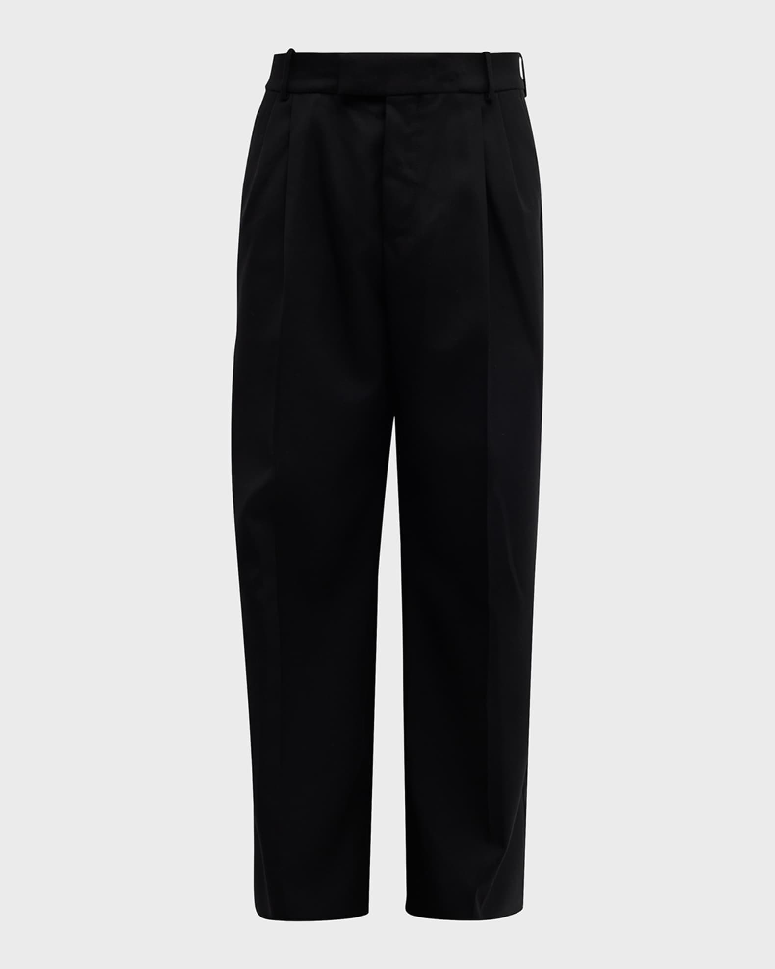 Alexander McQueen Men's Baggy Tailored Wool Dress Pants Neiman Marcus