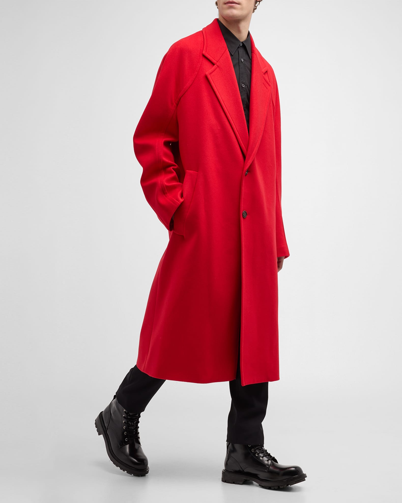 Loewe Men's Tailored Wool and Cashmere Coat