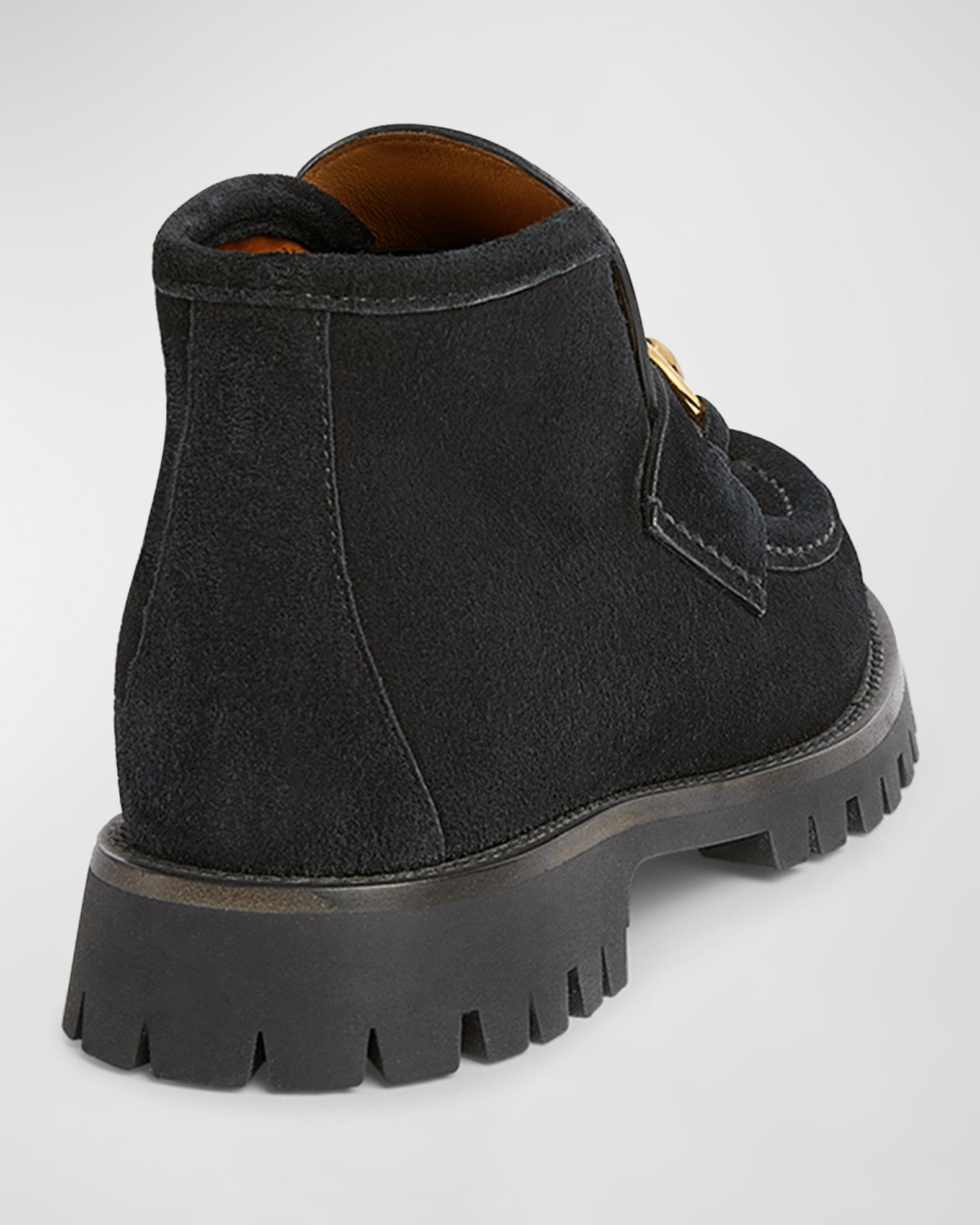 Sylke Suede Horsebit Booties | Neiman Marcus