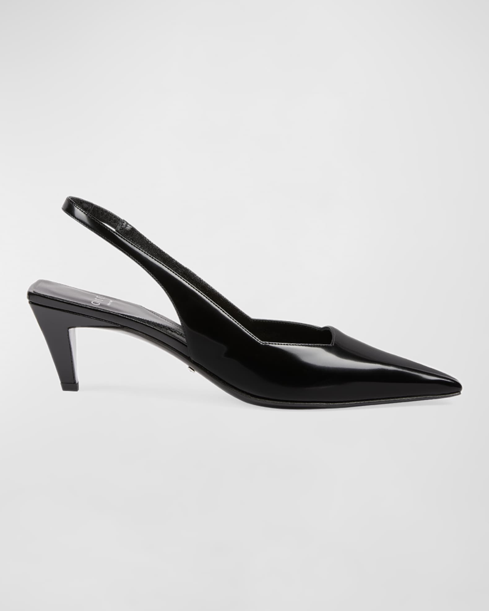 Gucci Women's GG Hardware Pointed Toe Slingback Pumps - Black - Size 10 US / 40 EU