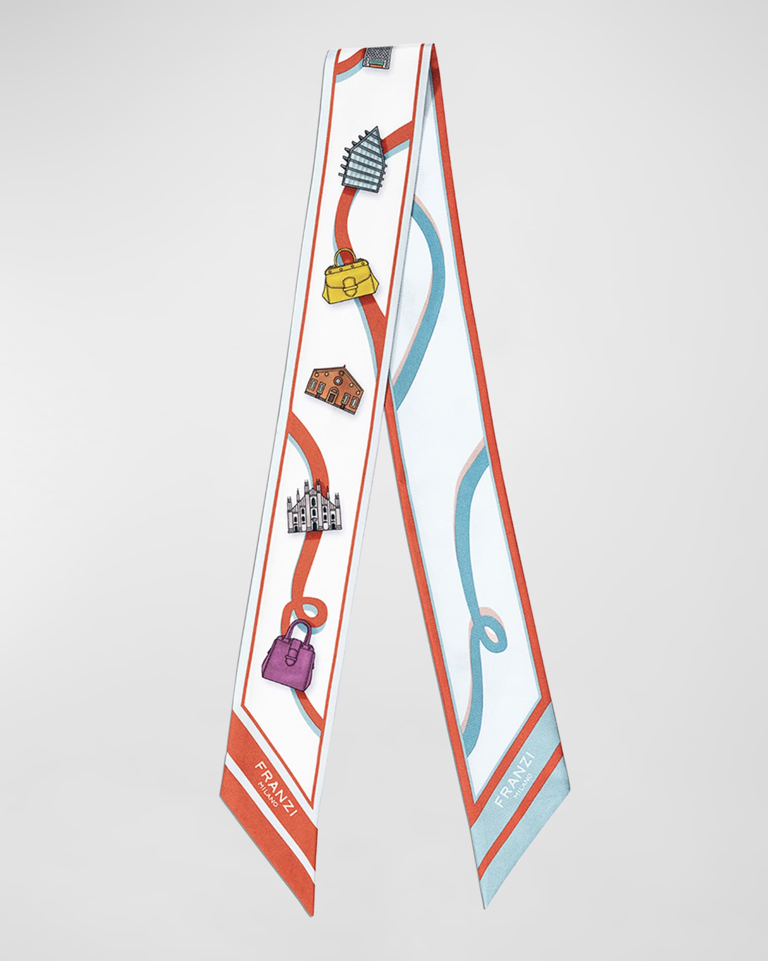 Franzi Printed Twill Silk Bandeau Scarf