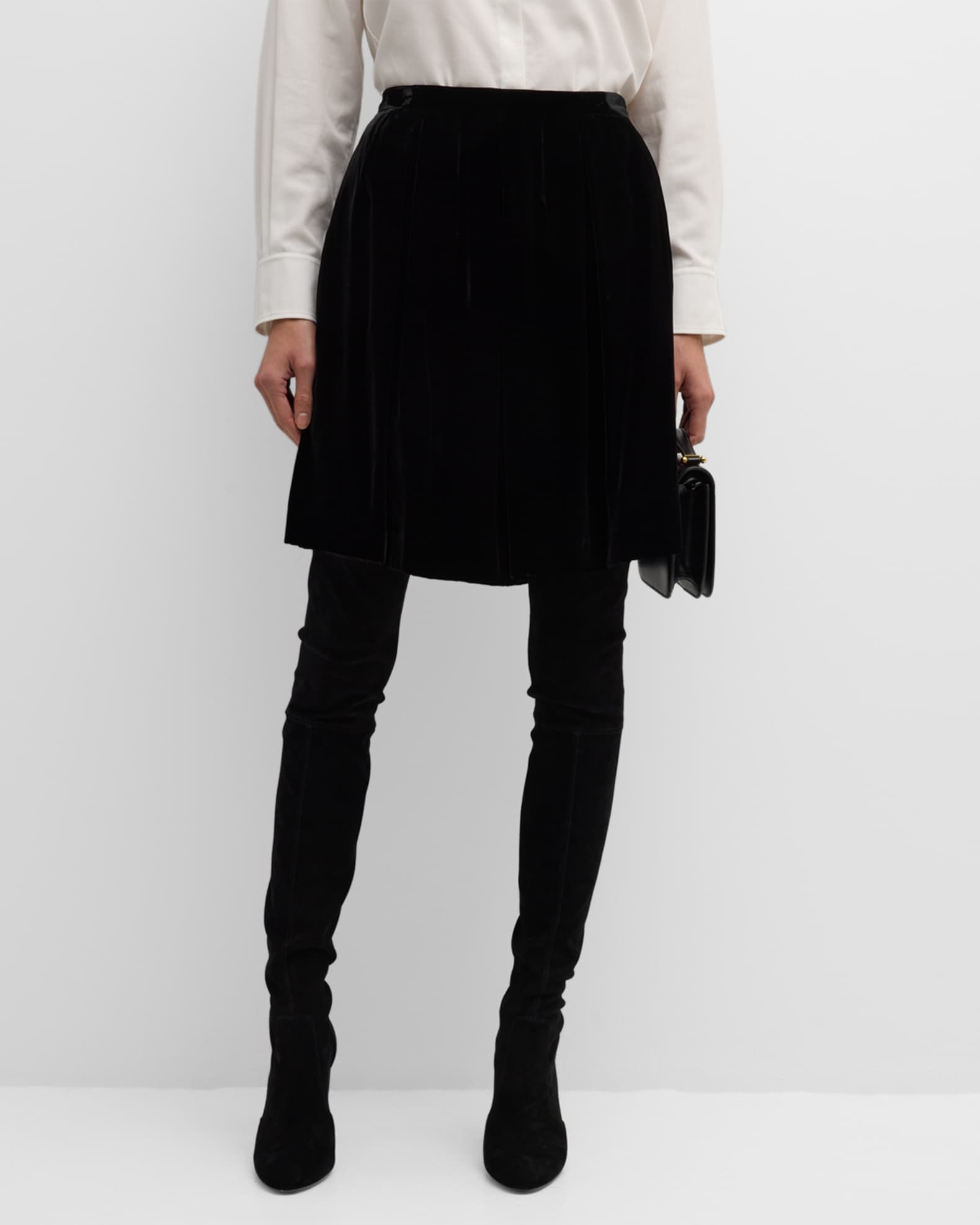 Velvet a line deals mini skirt