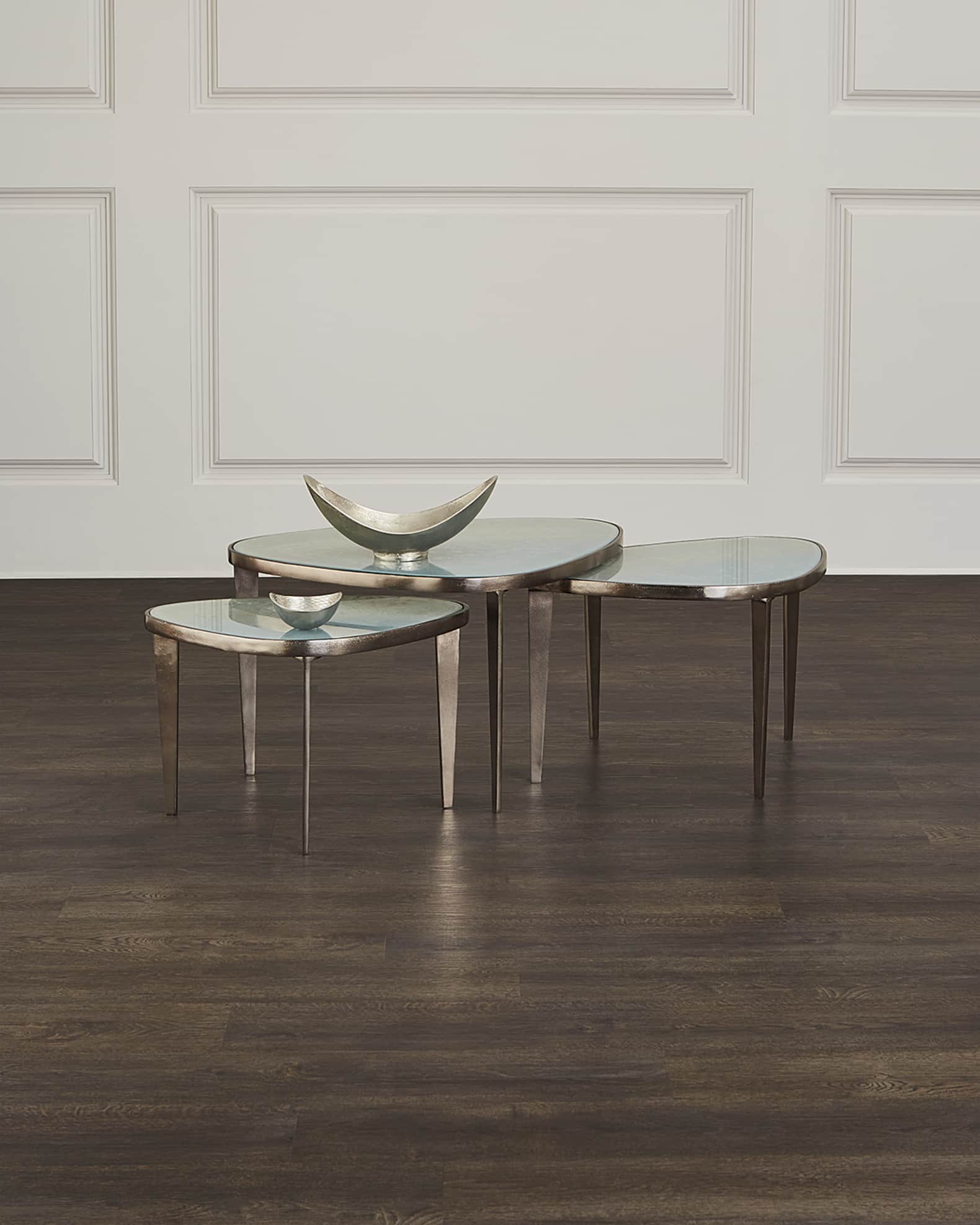 Jan Nesting Cocktail Tables, Antiqued Nickel  0