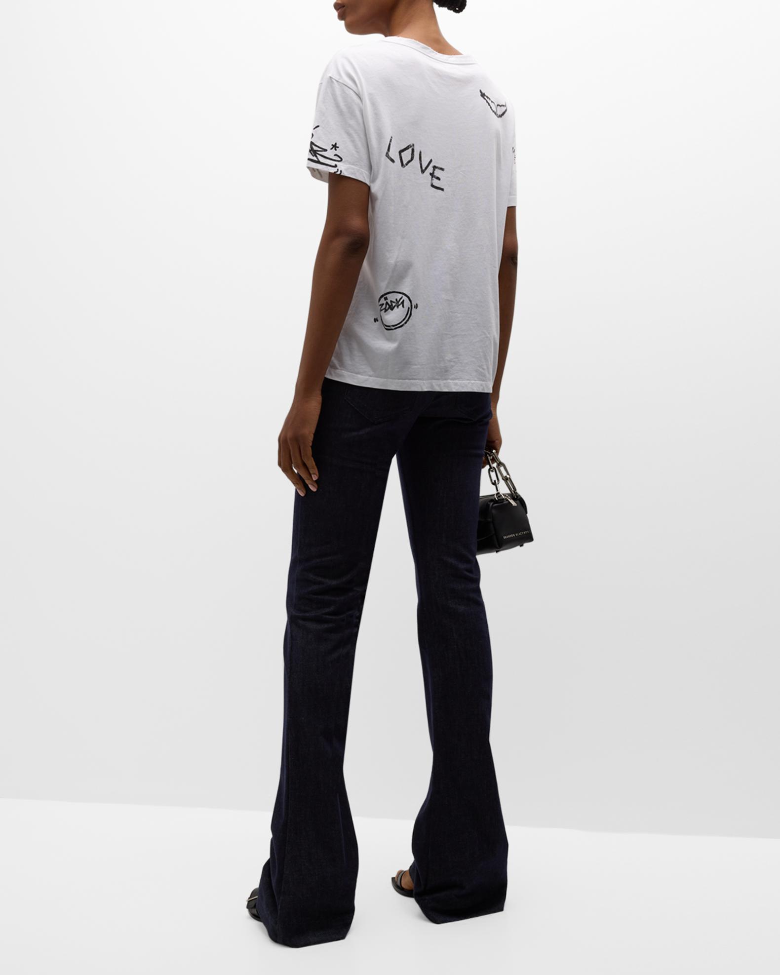 T-shirt Zadig & Voltaire - Couleur Parme - Taille S - Viscose/laine - Comme Neuf