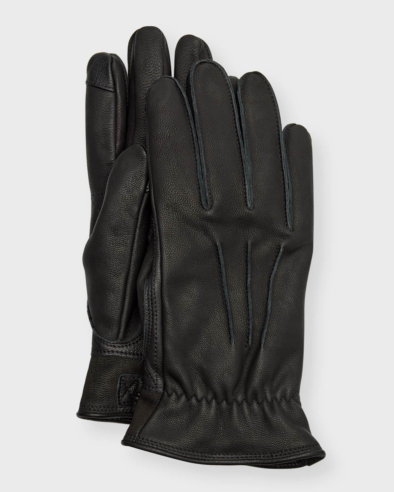 UGG Men's 3 Point Leather Gloves | Neiman Marcus