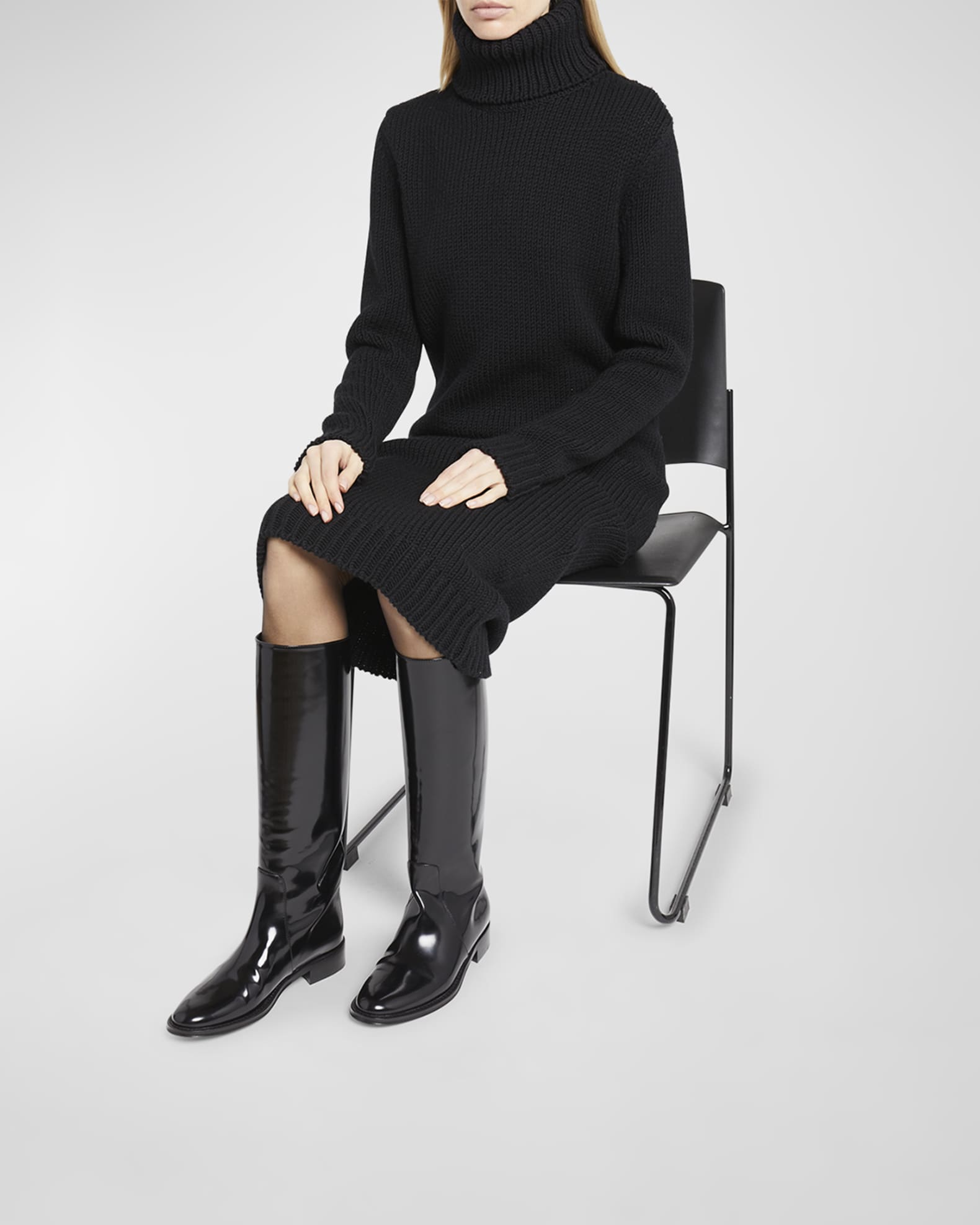Ysl patent boots sale