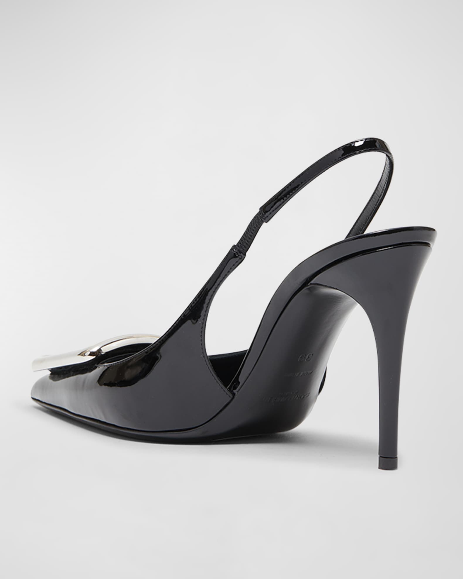 95mm Avenue Leather Slingback Pumps