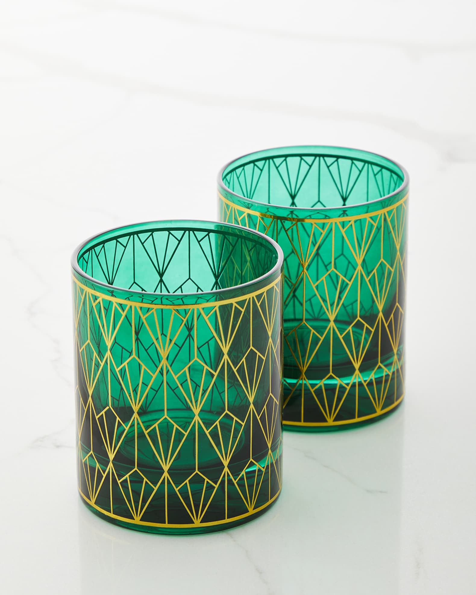 Neiman Marcus Holiday Double OldFashioned Glasses, Set of 4 Neiman