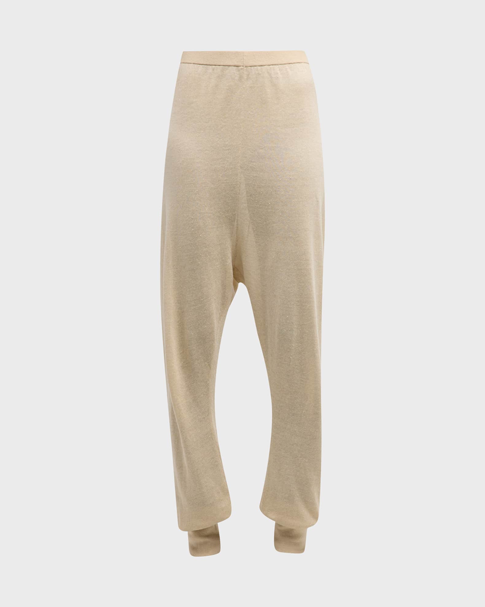 THE ROW Dalbero Drop-Crotch Linen-Silk Jogger Pants