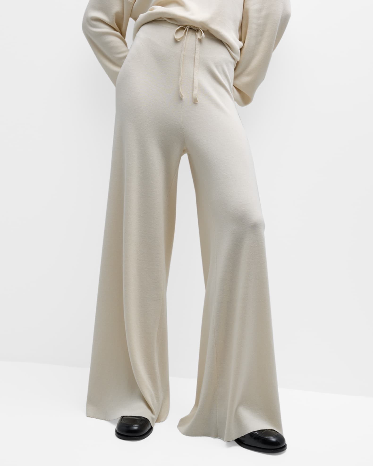 THE ROW Delphine Silk Wide-Leg Pull-On Pants | Neiman Marcus