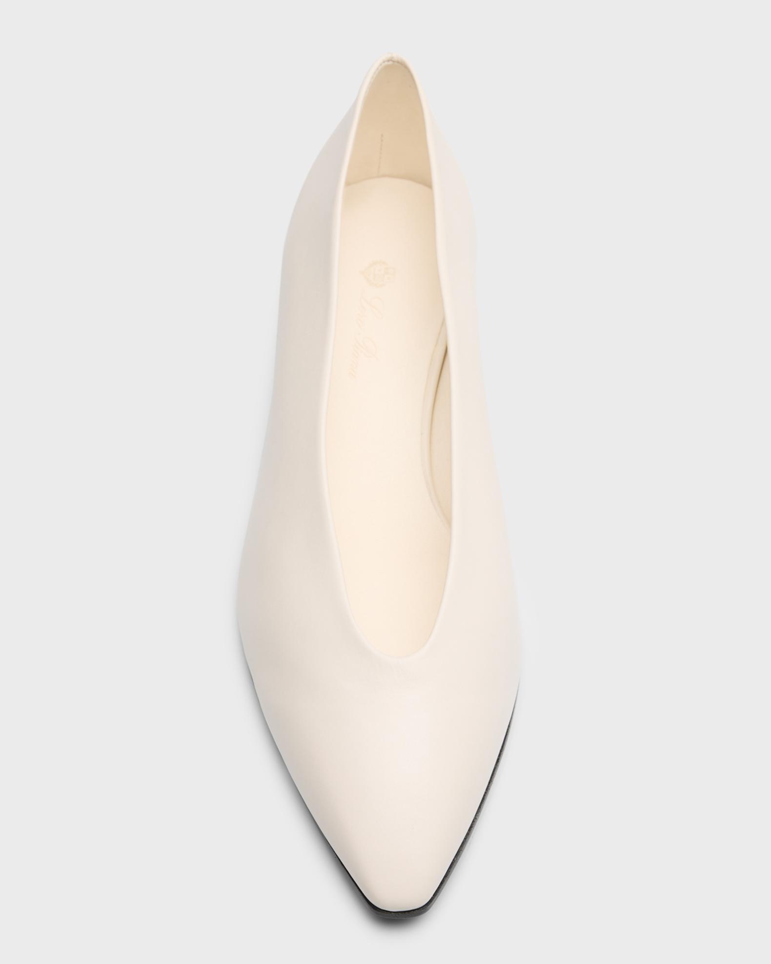 rebecca ballerina flat cream suede