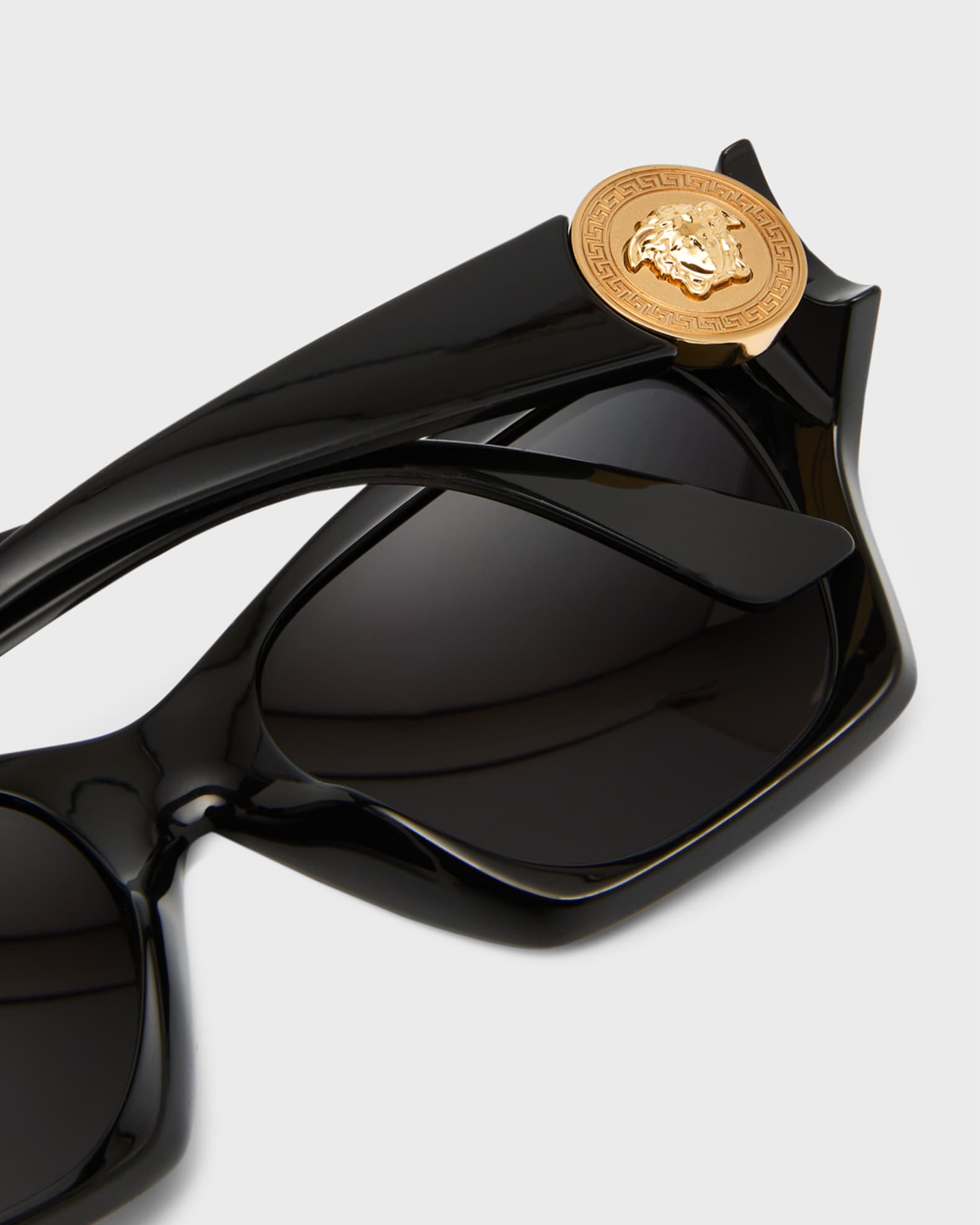Versace VE Medusa Plastic Square Sunglasses Neiman Marcus
