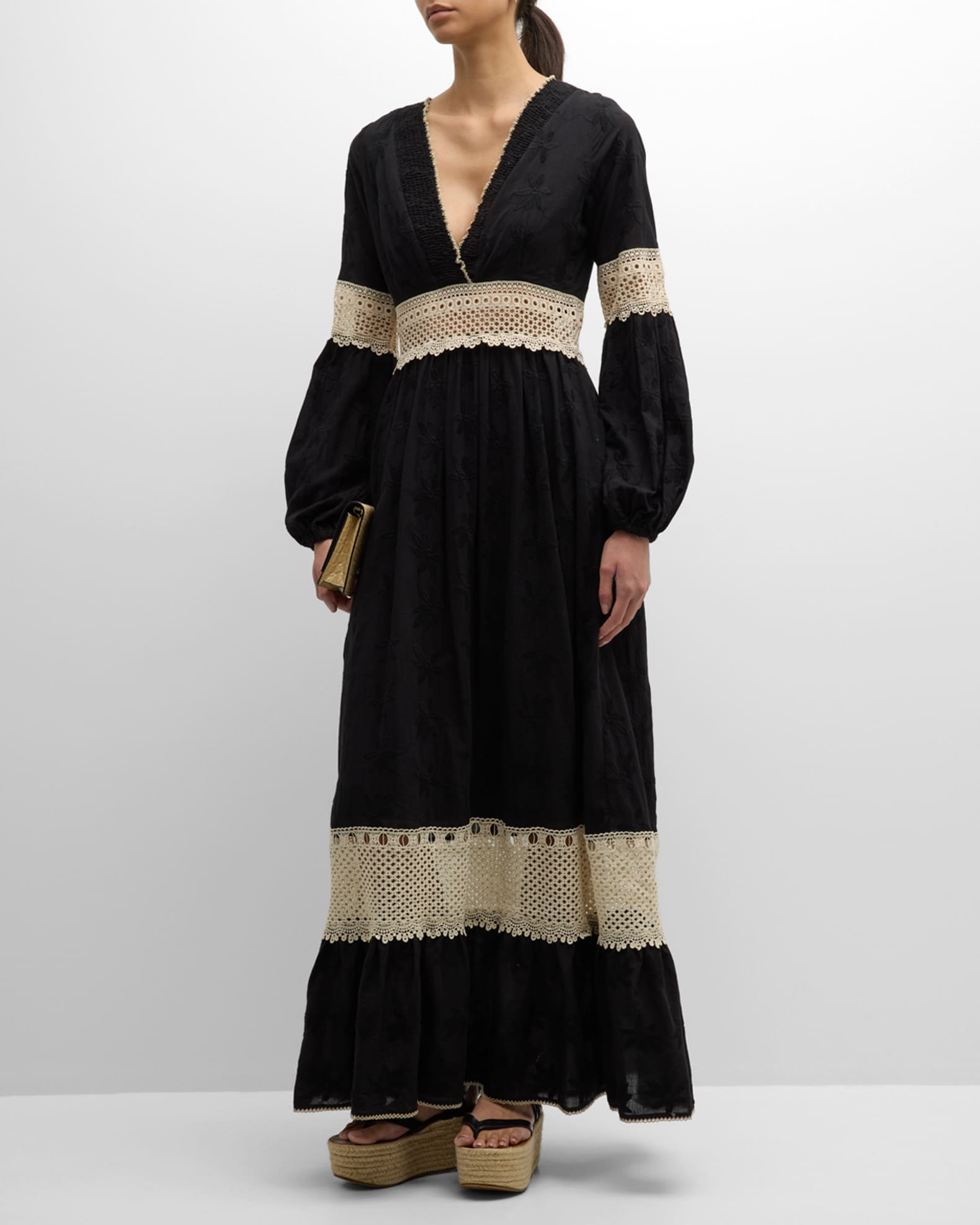 Jovie - Off-Shoulder Crochet Lace Maxi Dress main image 1