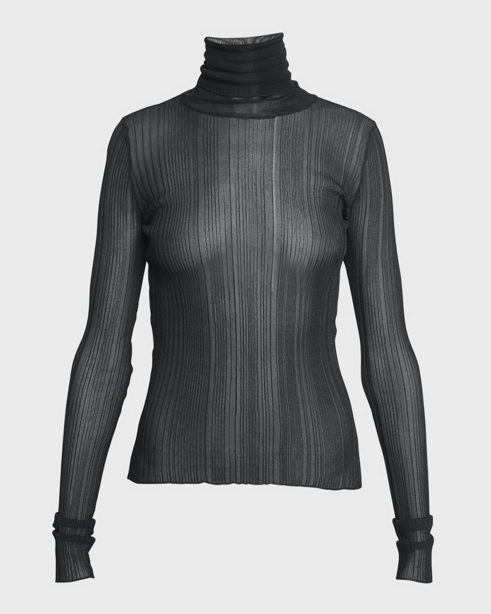 Givenchy Turtleneck Semi-Sheer Sweater | Neiman Marcus