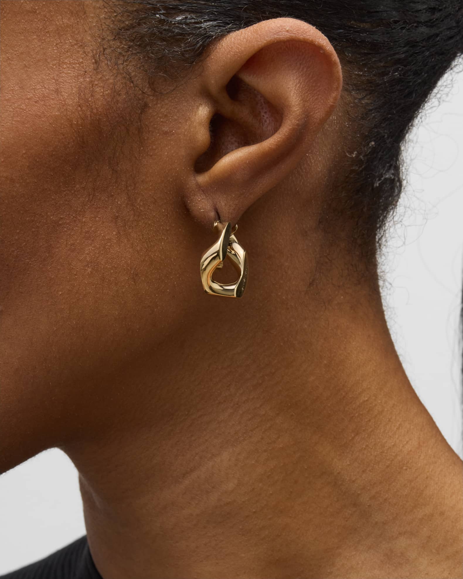 Gold chain hoop earrings online