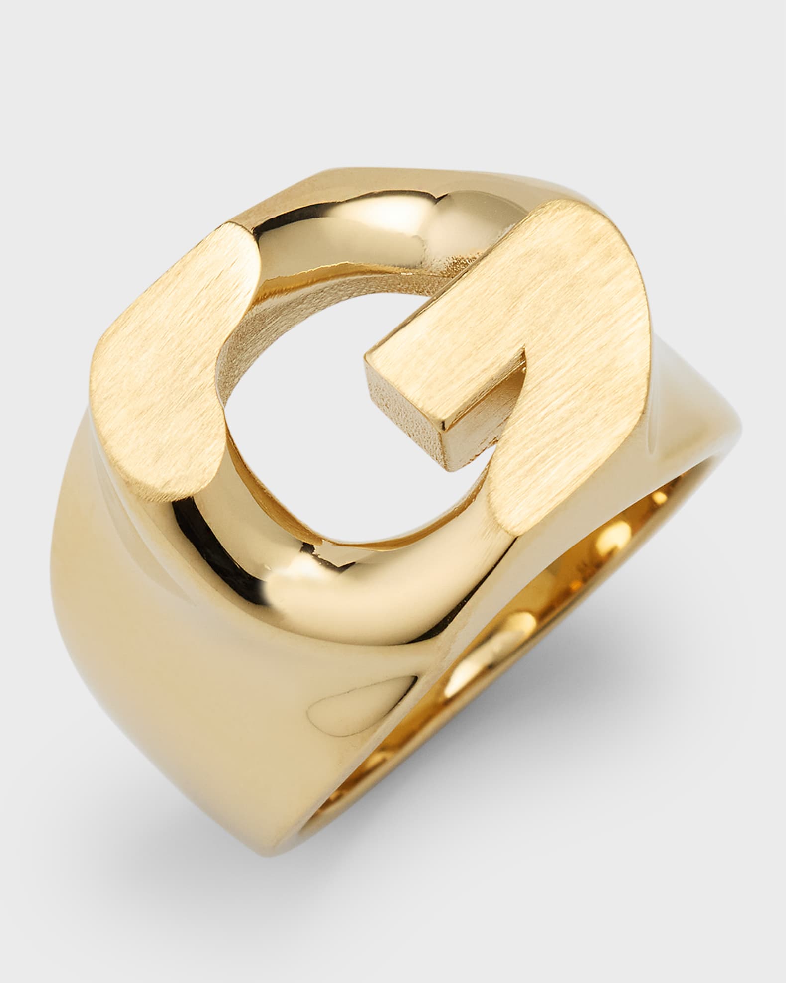Givenchy G Chain Signet Ring, Golden | Neiman Marcus