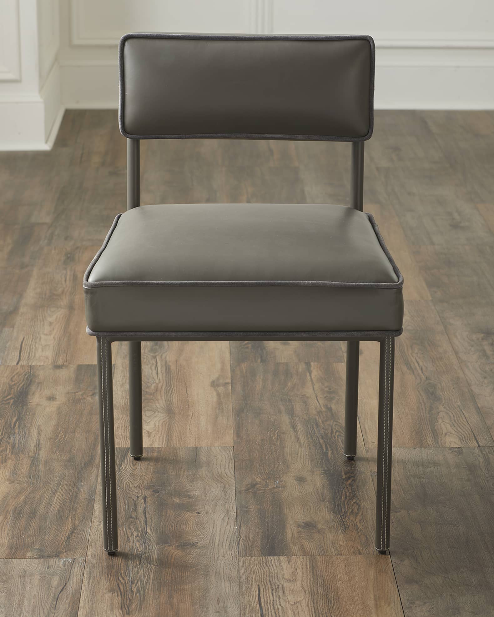 Topanga Leather Dining Side Chair  0