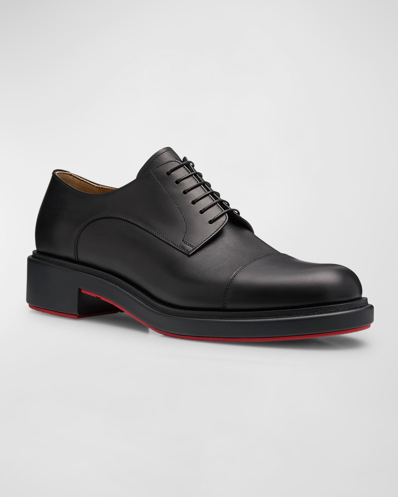 Christian Louboutin Leather Urbino Derby Shoes Black 45
