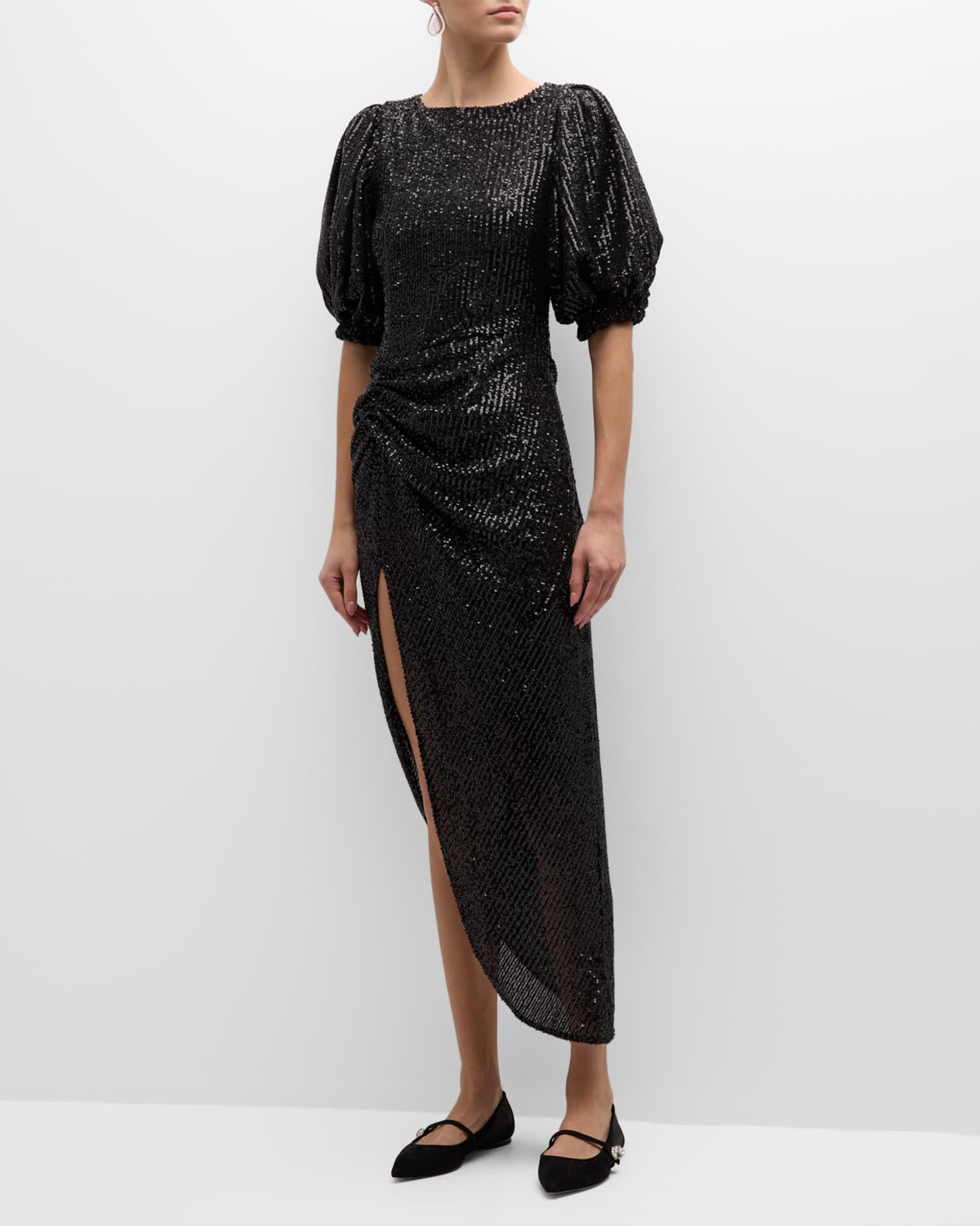 Zara asymmetric 2025 sequin dress