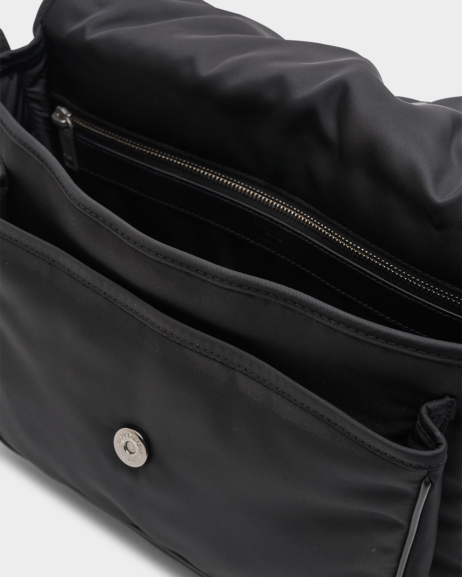 Saint Laurent Men's Niki Nylon Messenger Bag | Neiman Marcus