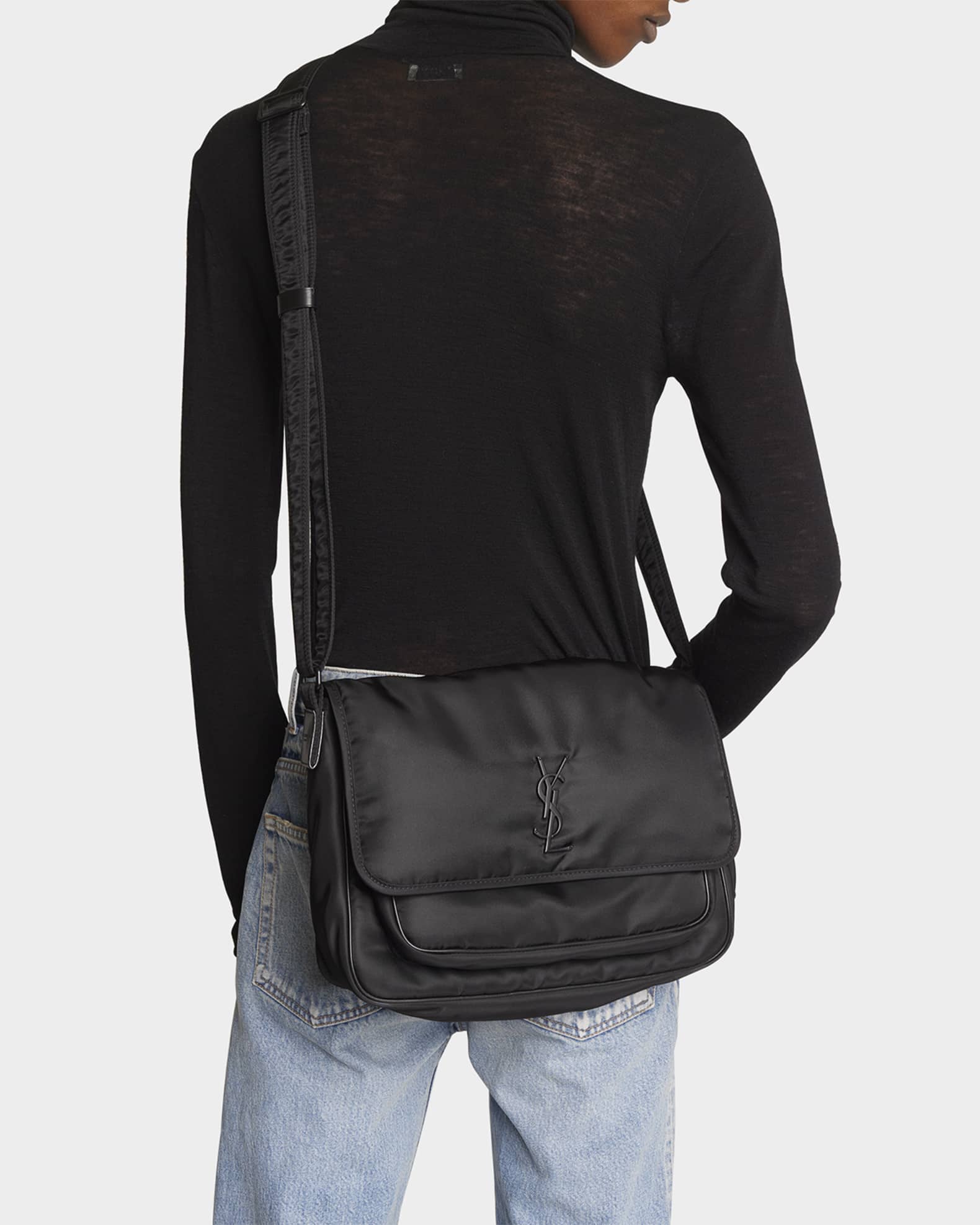 関送込 Saint Laurent NIKI ECONYL メッセンジャー バッグ