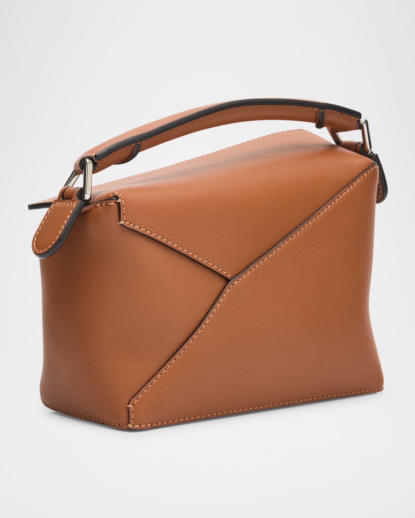 Loewe x Paula's Ibiza Puzzle Edge Mini Top-Handle Bag in Leather