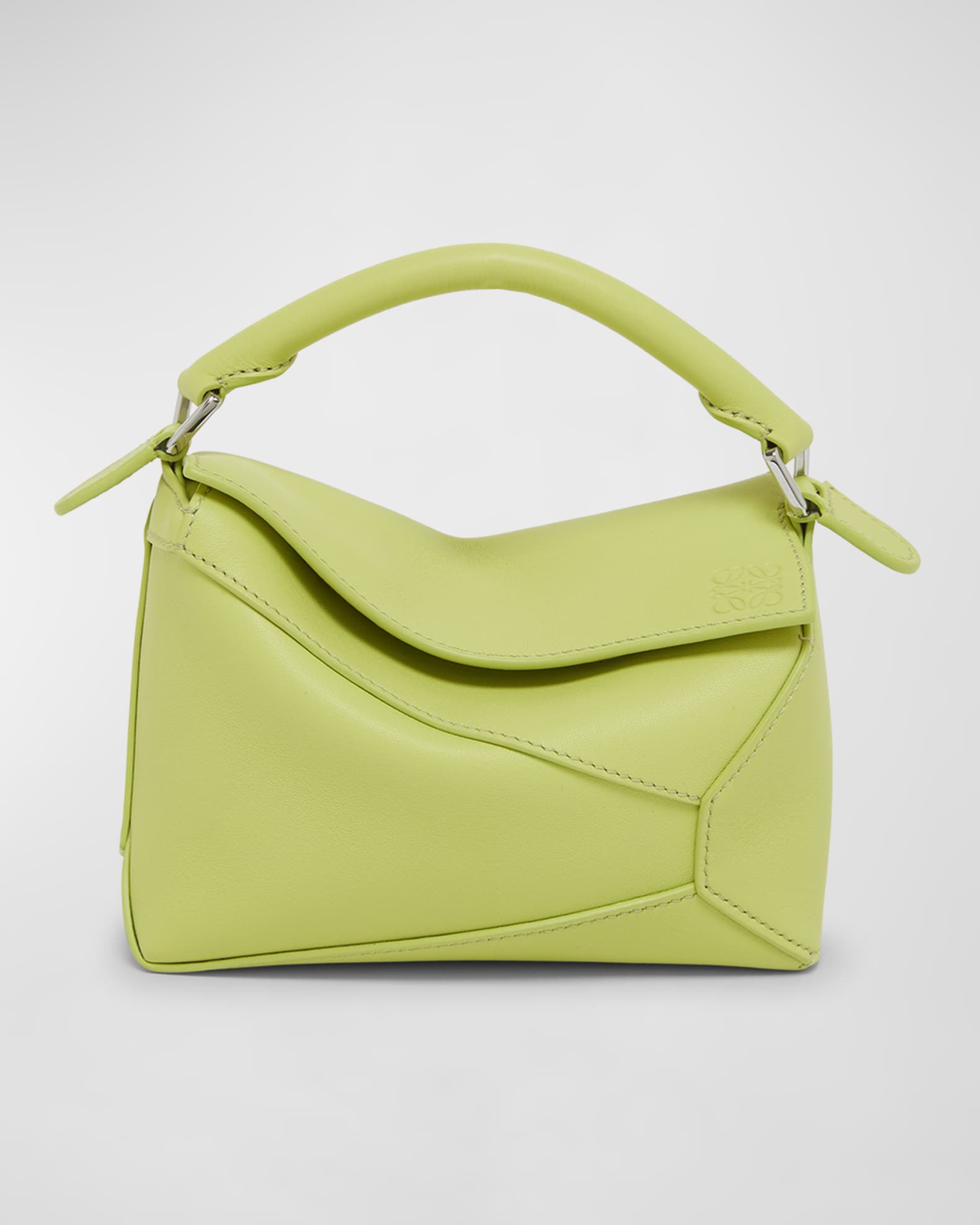 Loewe Paula s Ibiza Puzzle Edge Mini Top Handle Bag Anise