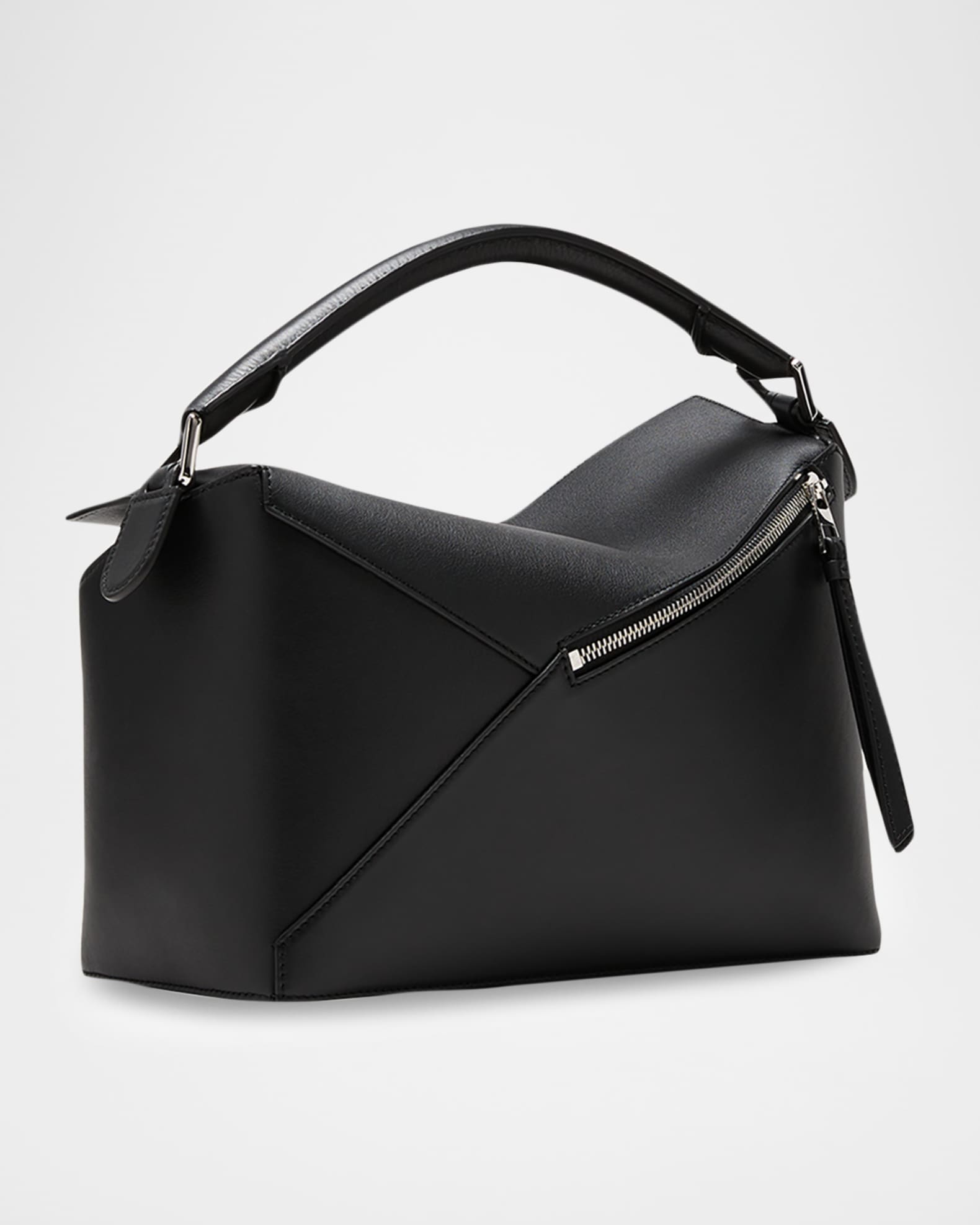 Loewe Puzzle Edge Medium Top-Handle Bag in Grained Leather