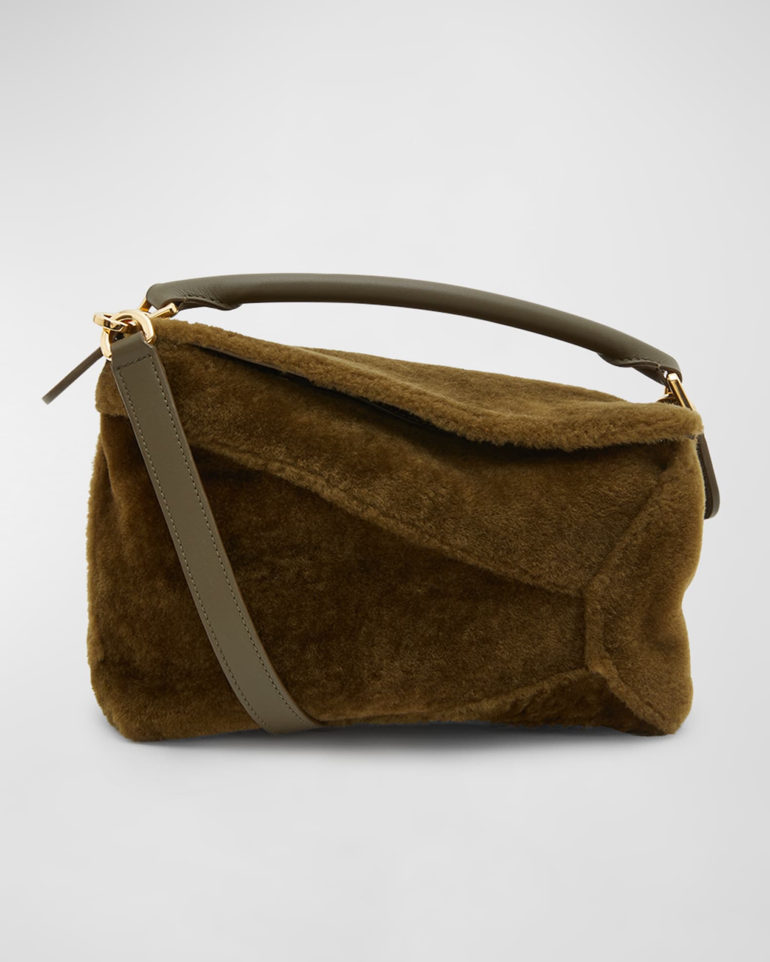 Loewe Puzzle Edge Bag in Vintage Khaki