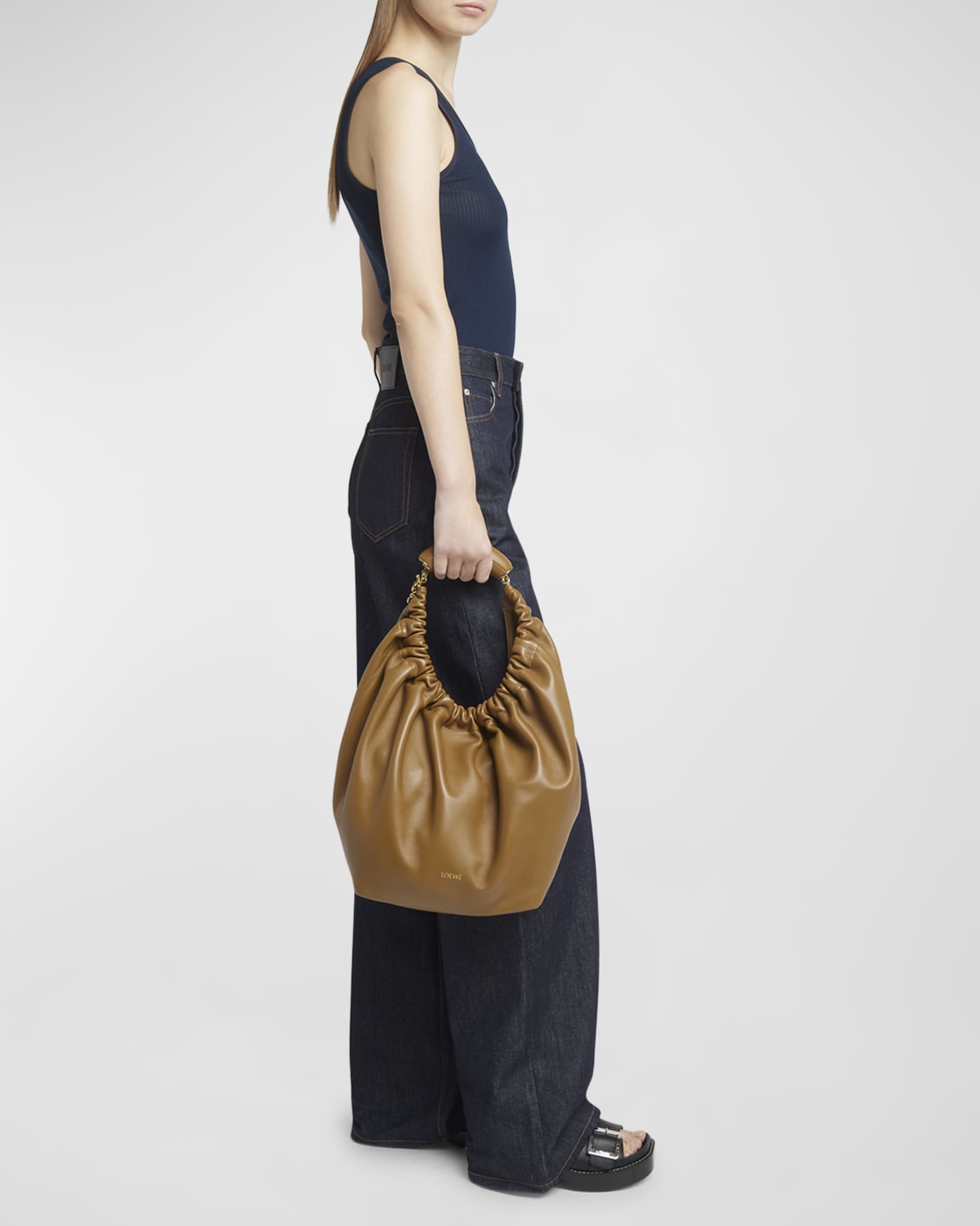 Squeeze Medium Shoulder Bag in Napa Leather