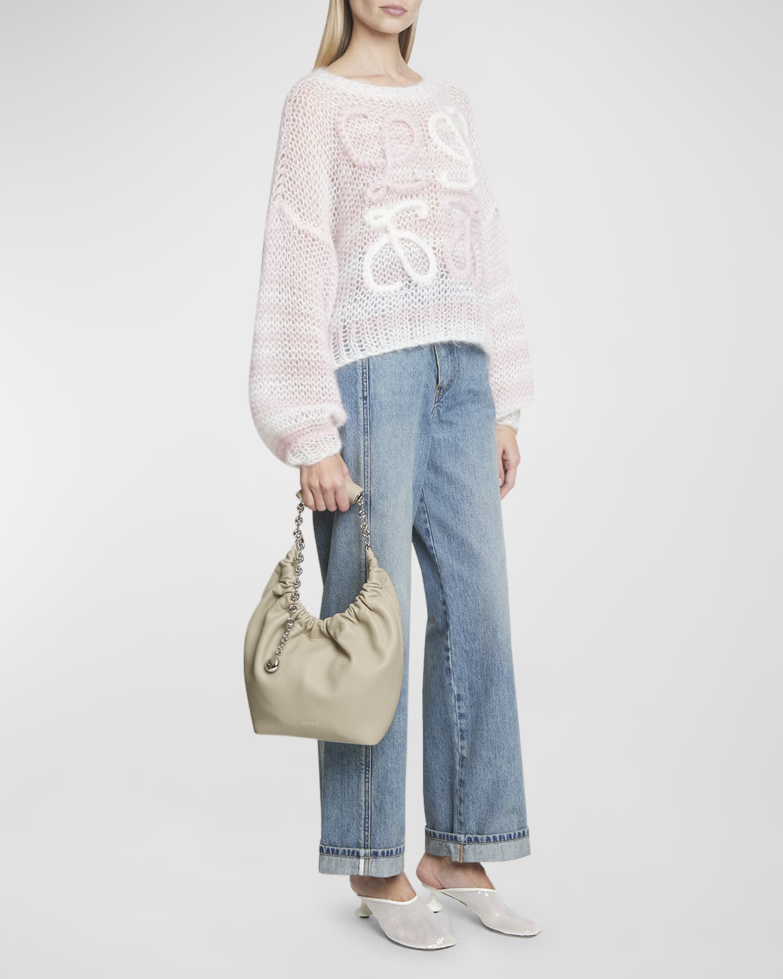 LOEWE Squeeze レザー ミニショルダーバッグ (ホワイト) New Squeeze Bag · LOEWE bags