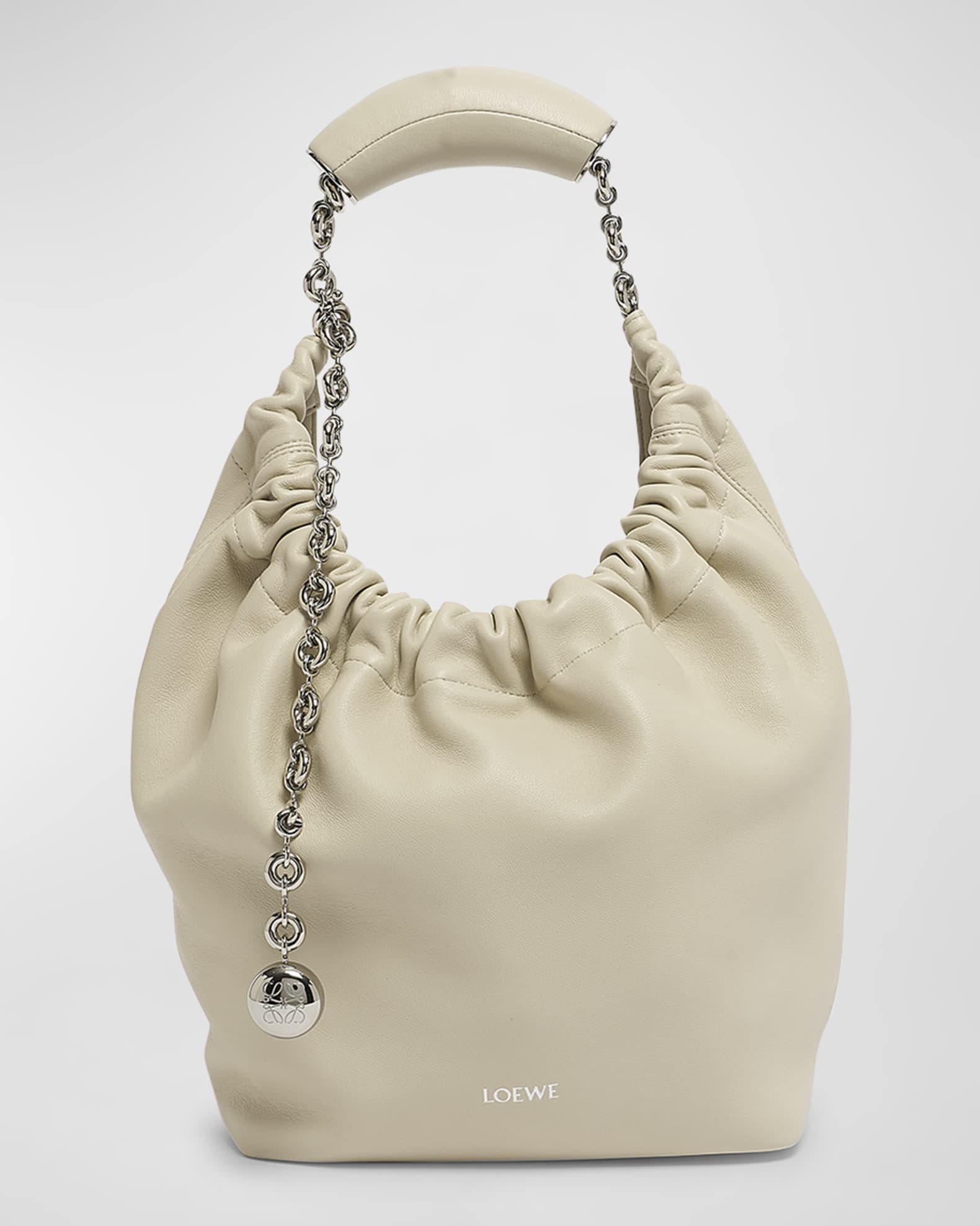 Loewe Squeeze Small Shoulder Bag in Napa Leather | Neiman Marcus