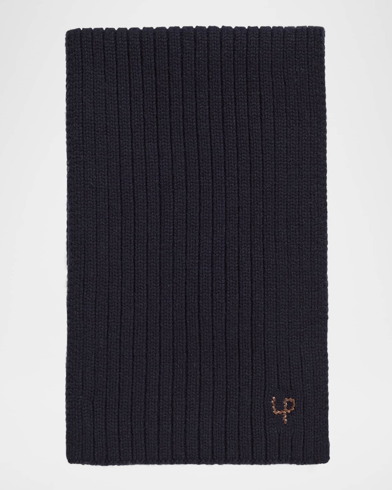 Loro Piana Men's Ribbed Cashmere Scarf