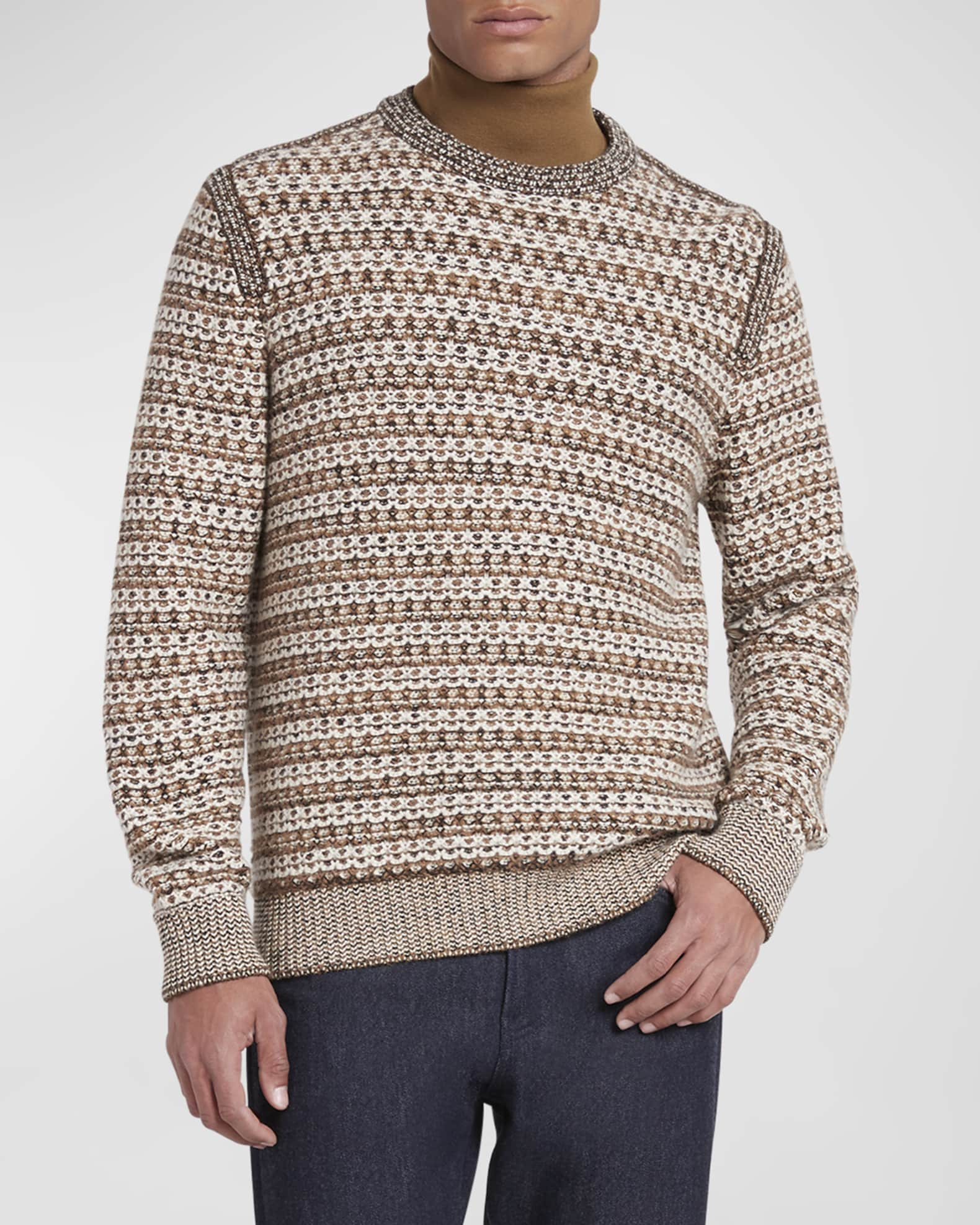 LORO PIANA Honeycomb-Knit Cashmere Sweater for Men