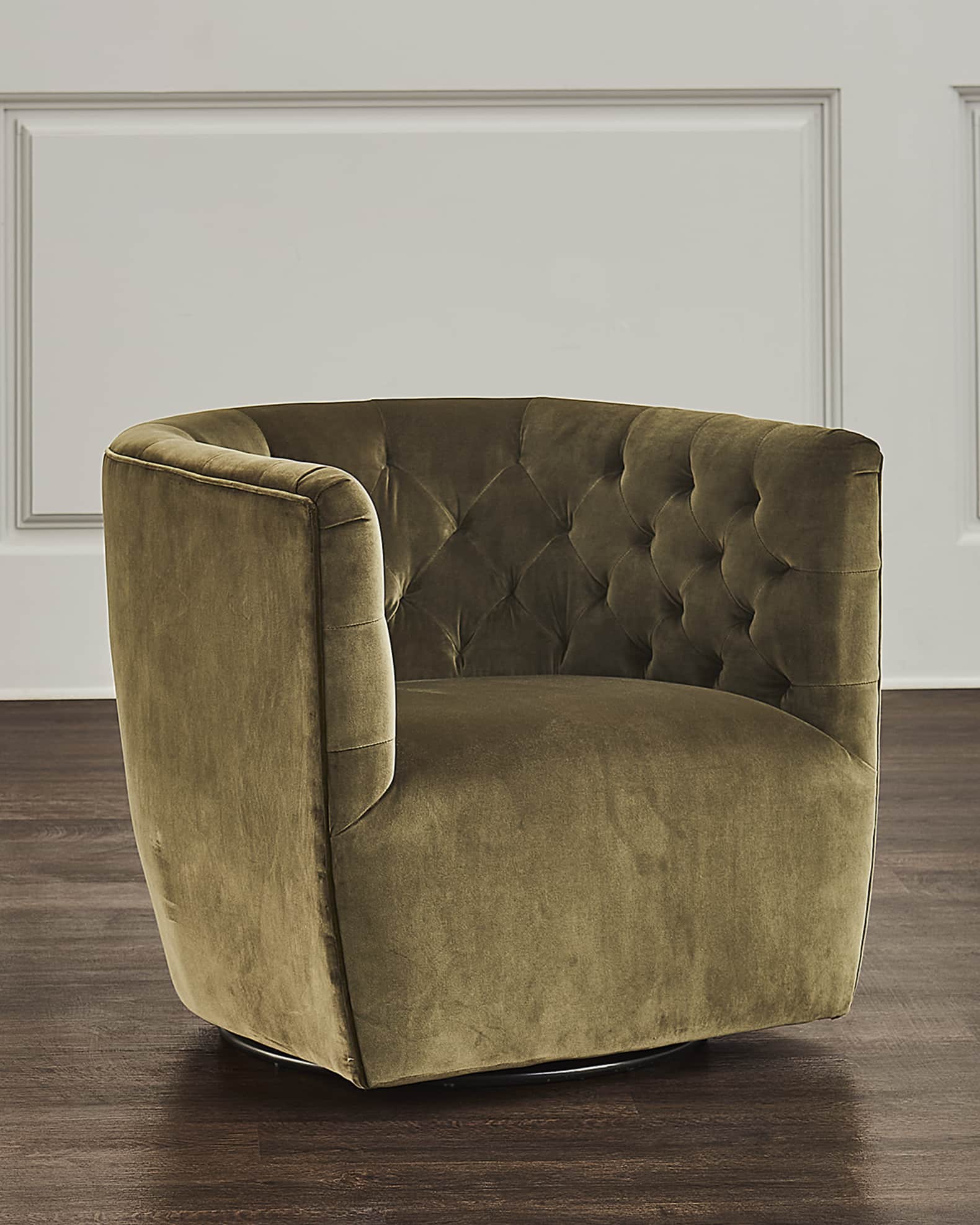 Hanover Tufted Swivel Chair 0