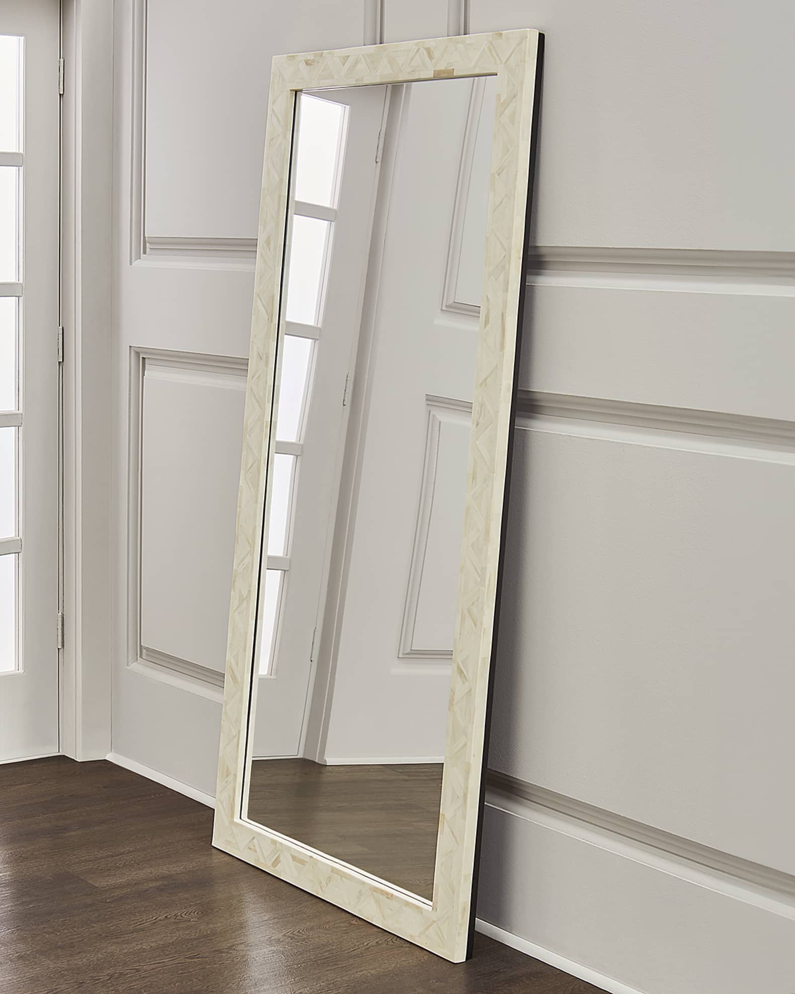 Loredo Bone Inlay Floor Mirror  0