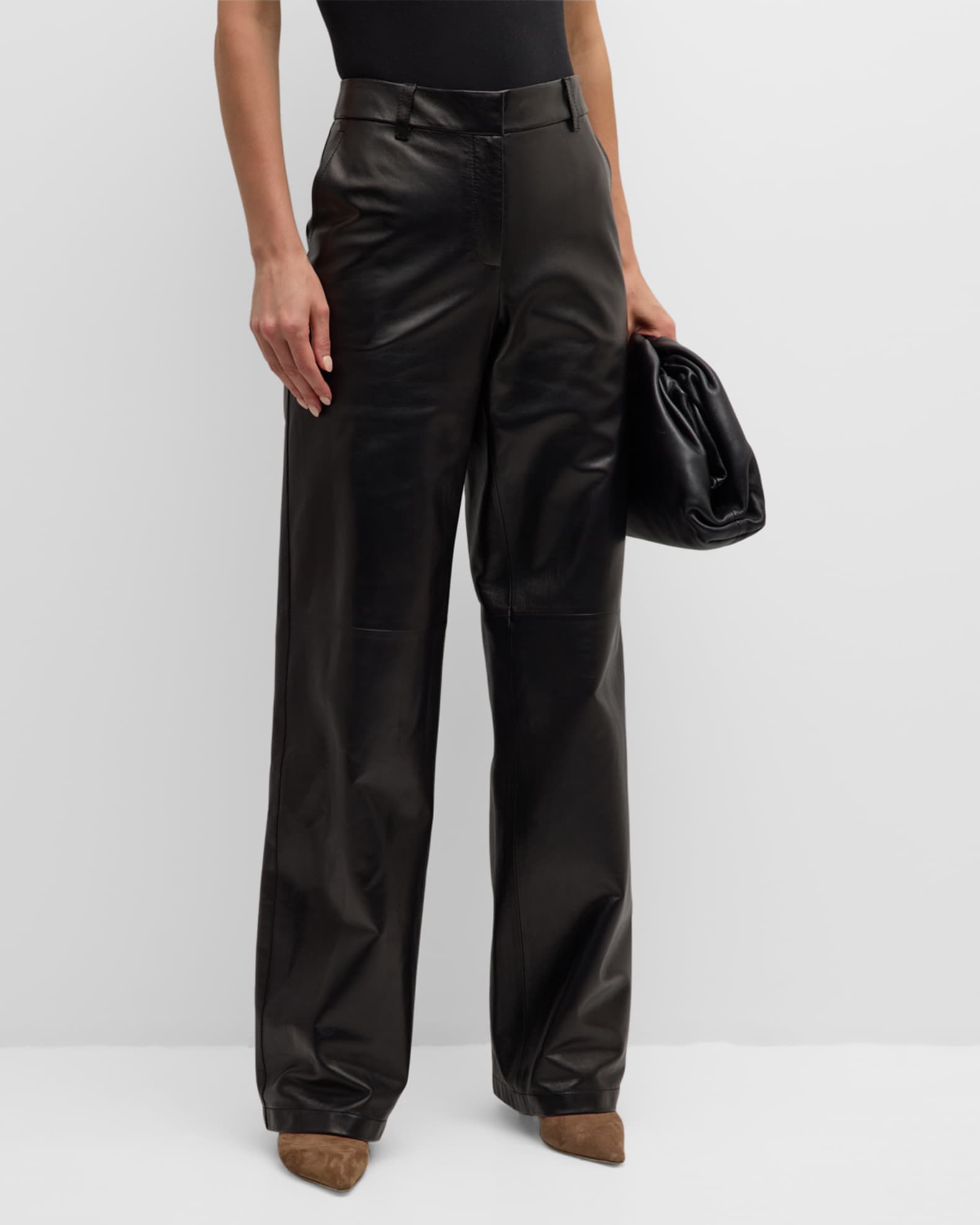 Leather pants neiman marcus top