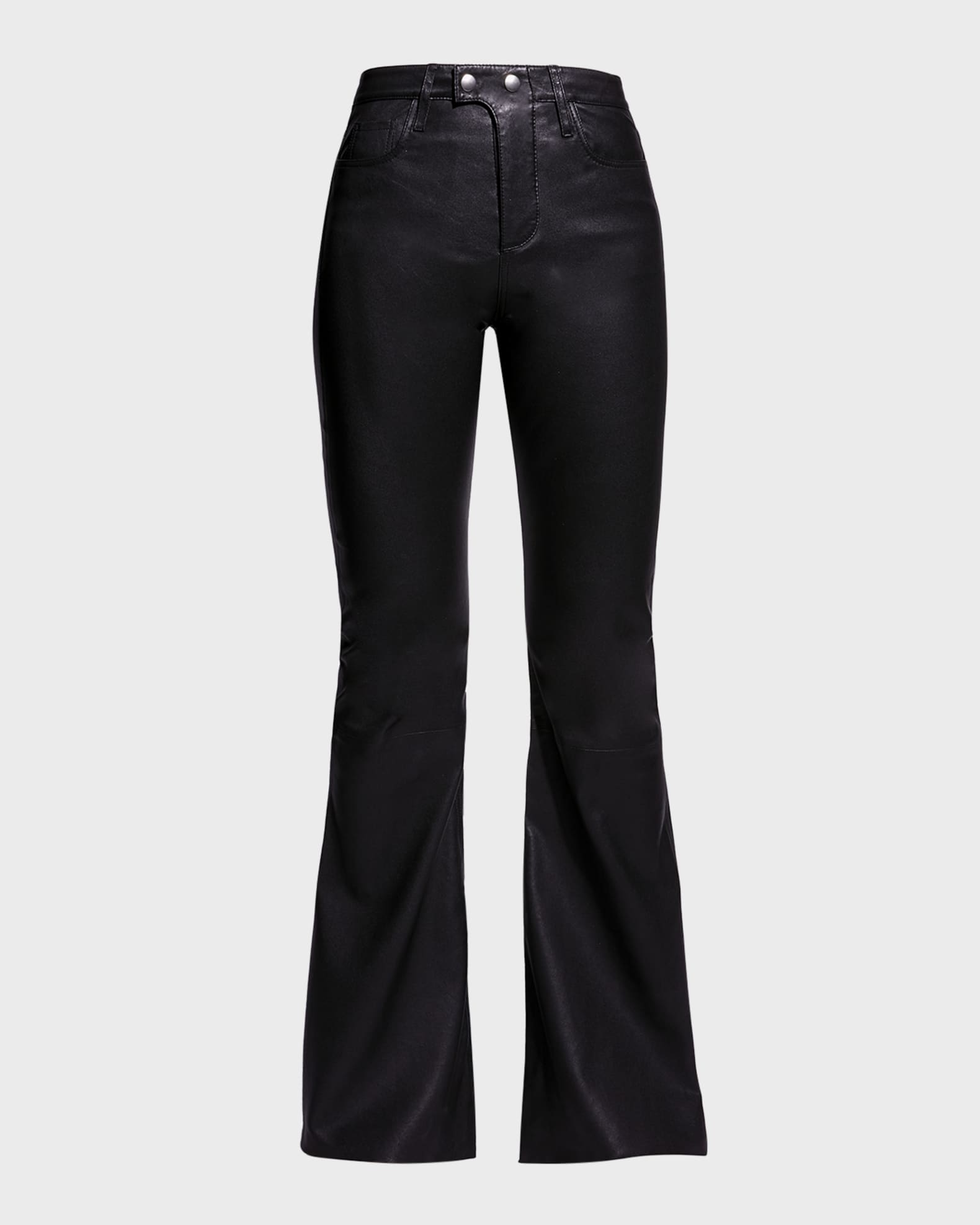 Robbie Stretch Leather Flares 0