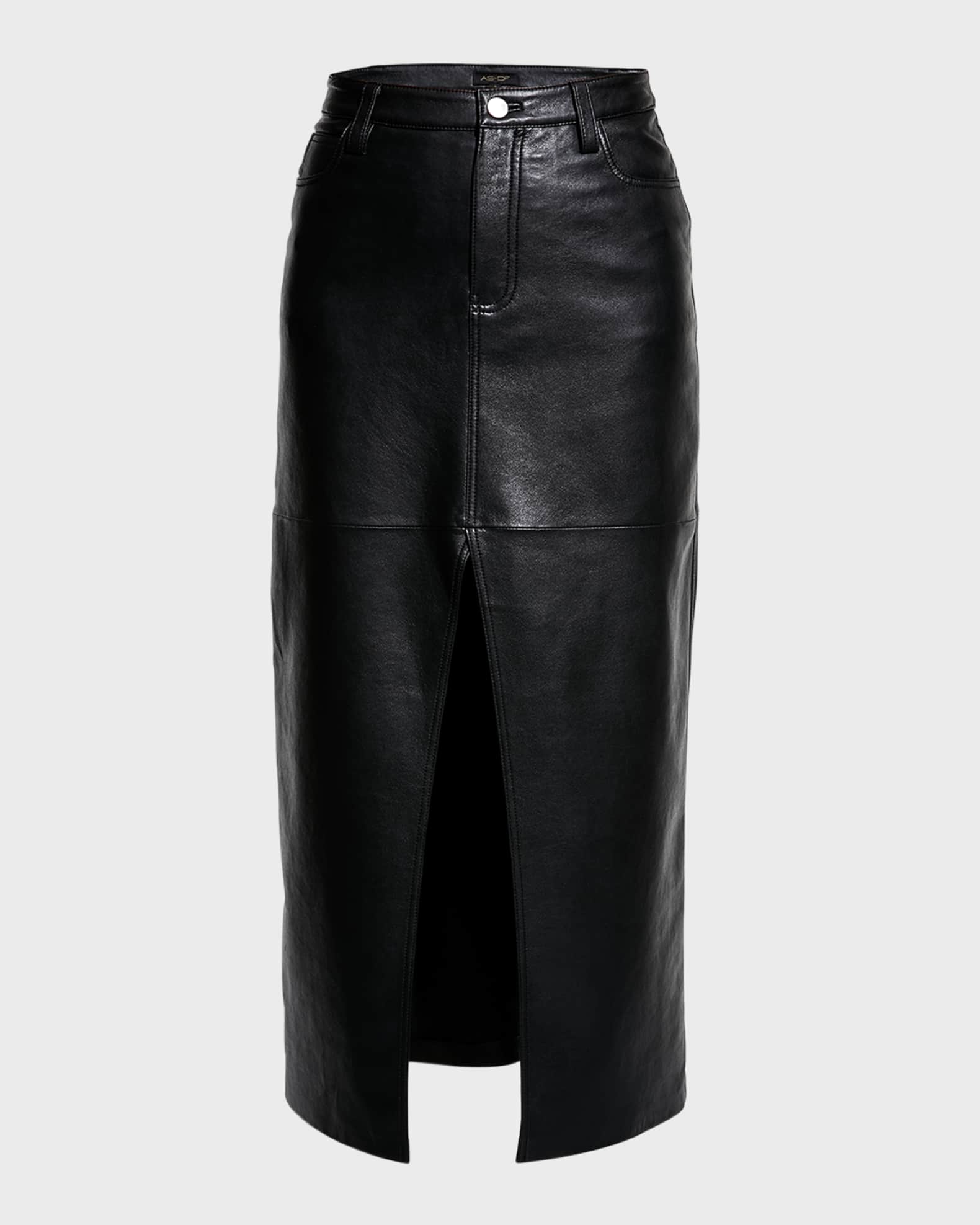 Imogen Recycled Leather Maxi Skirt 0