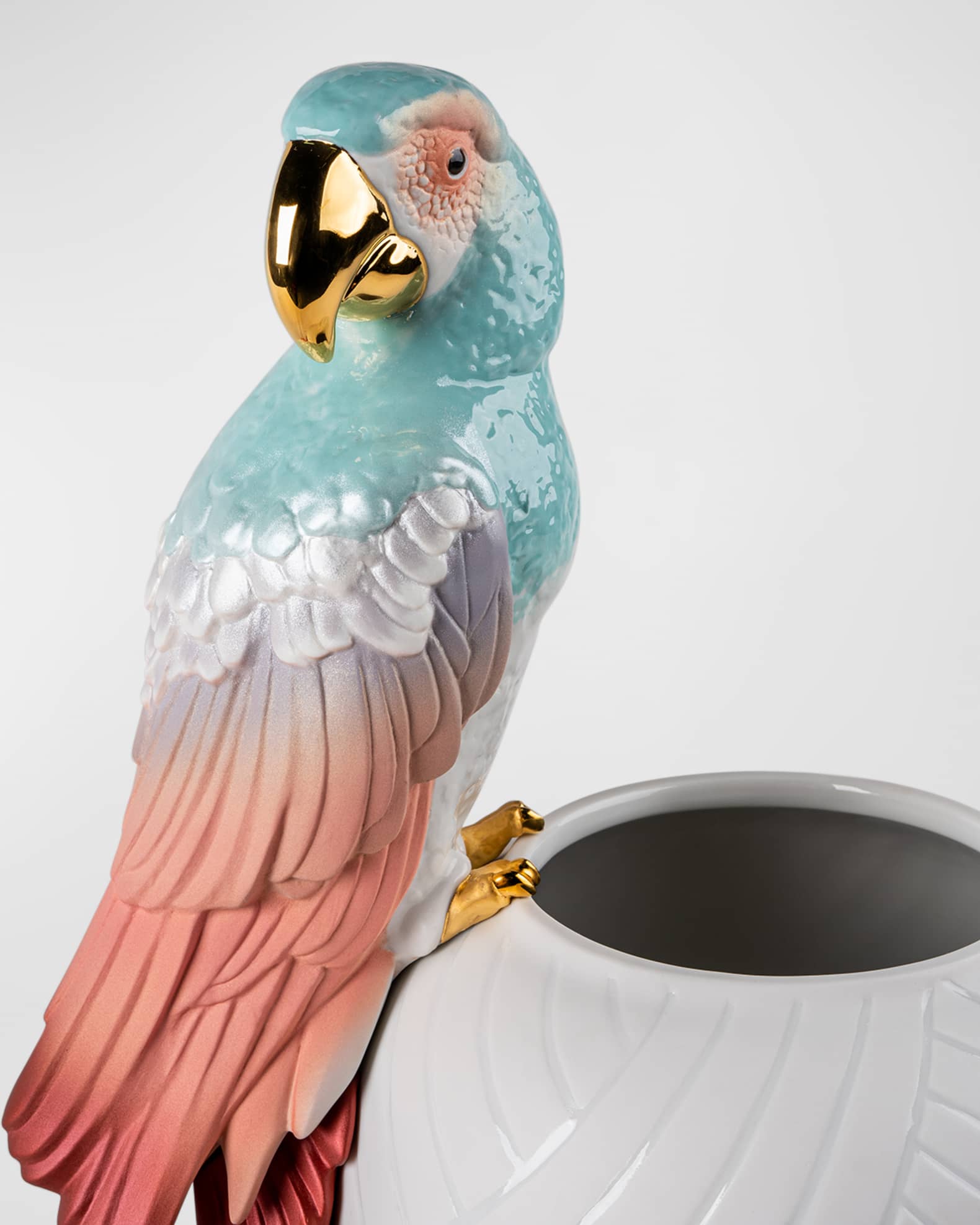 Lladro Macaw Bird Vase Neiman Marcus