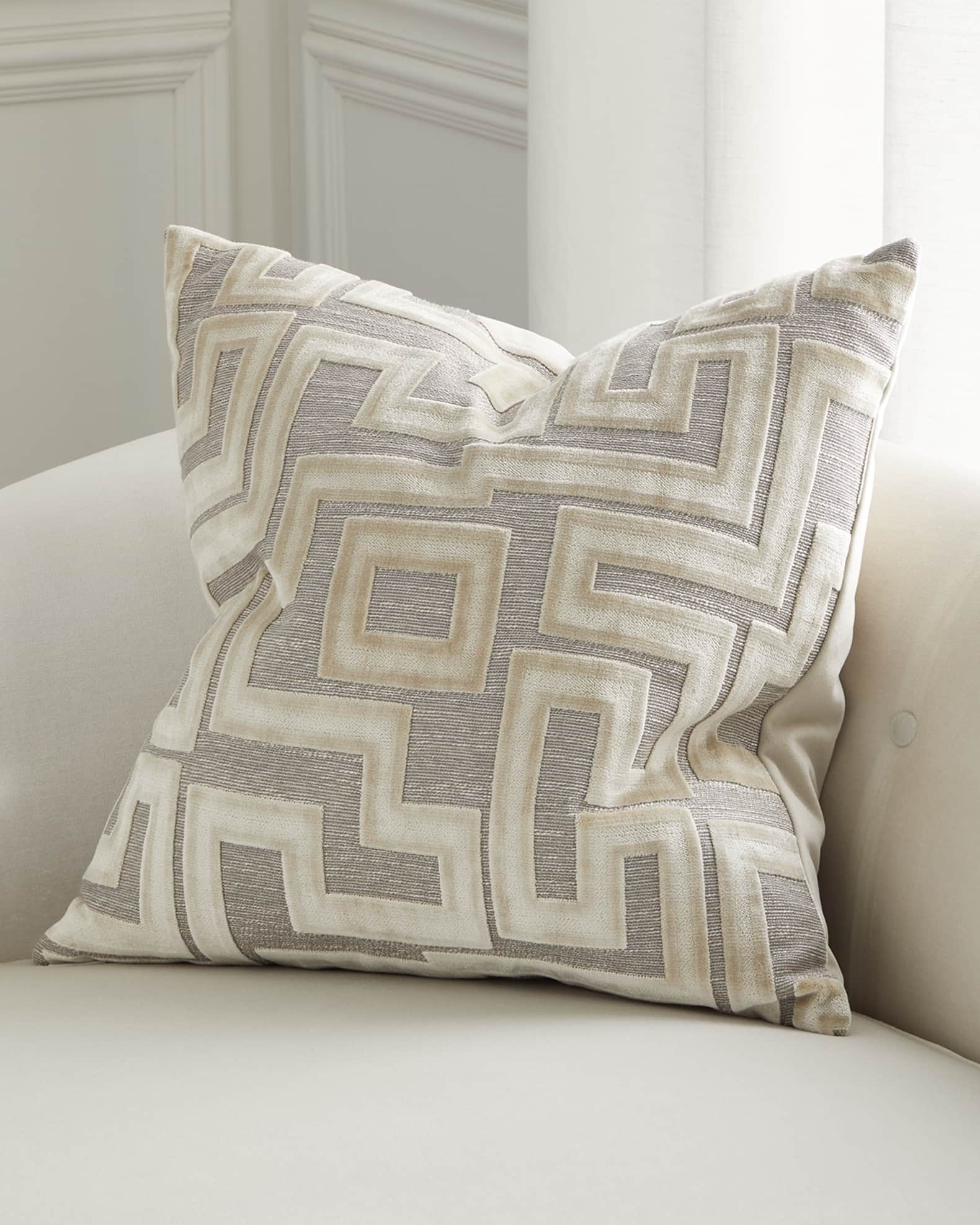 Modernist Decorative Pillow, 24" Square 1