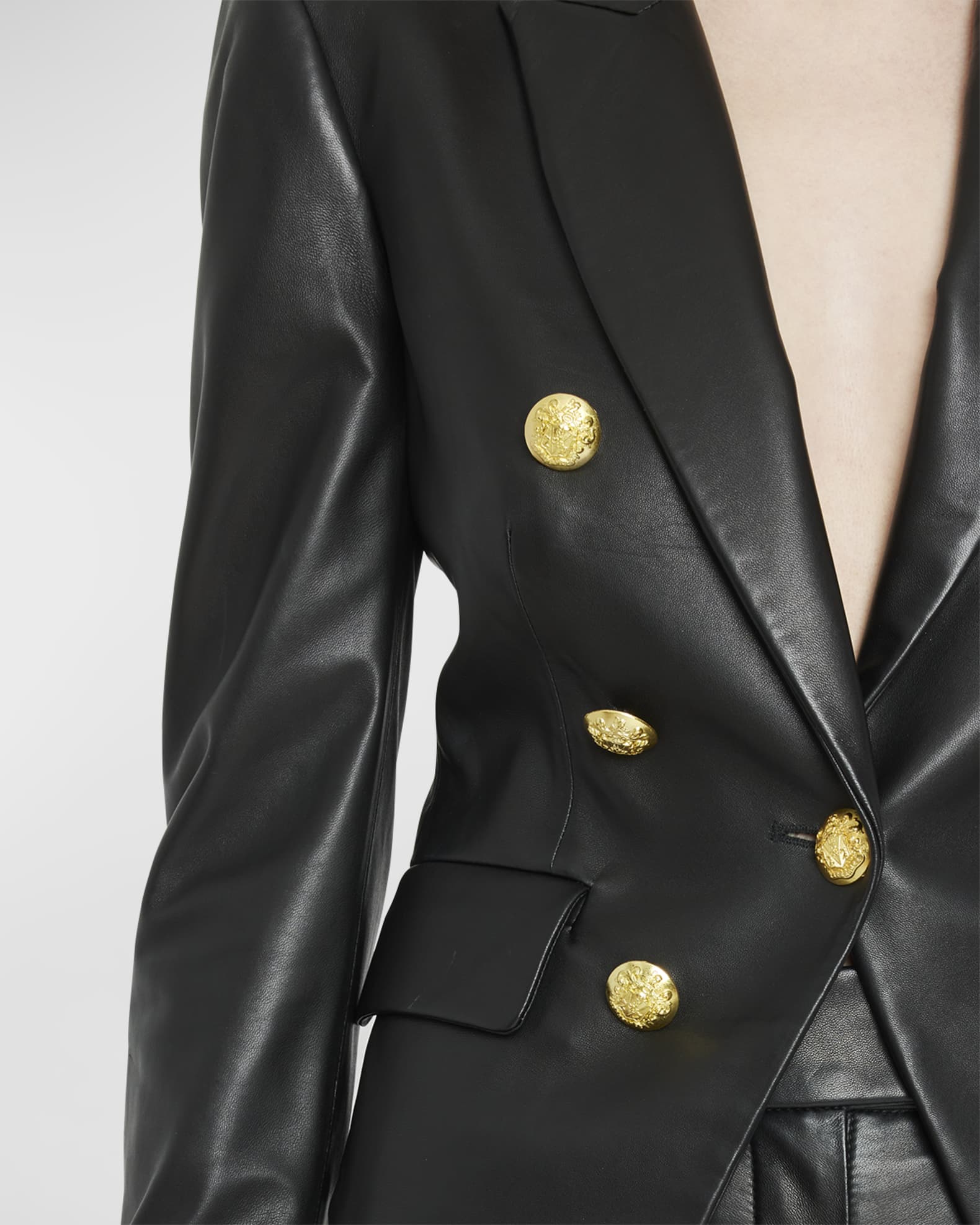 Veronica Beard Vega Leather Dickey Jacket