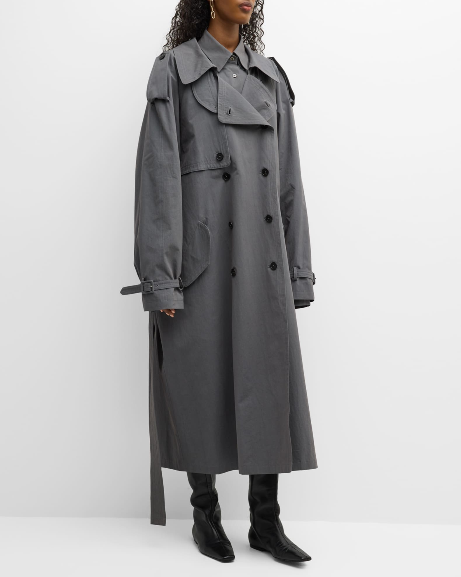 THE ROW Avio Belted Long Trench Coat Neiman Marcus
