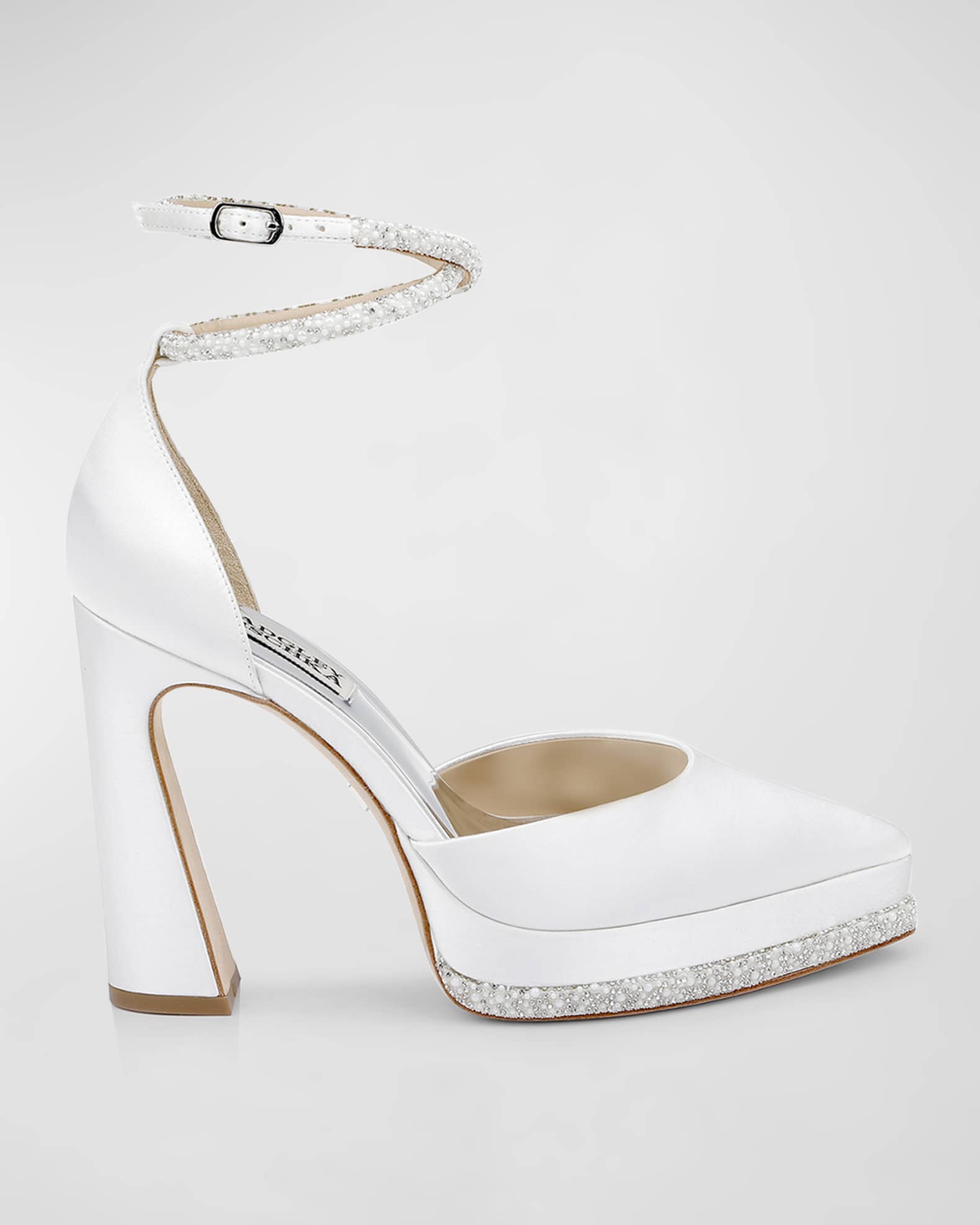 Eliana Embellished Satin Cocktail Pumps