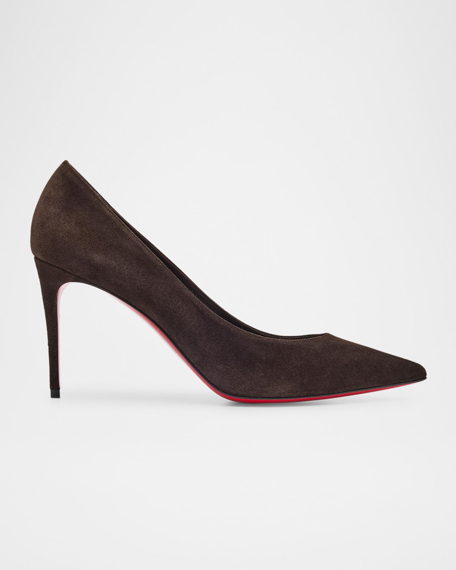 Christian Louboutin 85mm Kate Suede Classic Pumps | Neiman Marcus