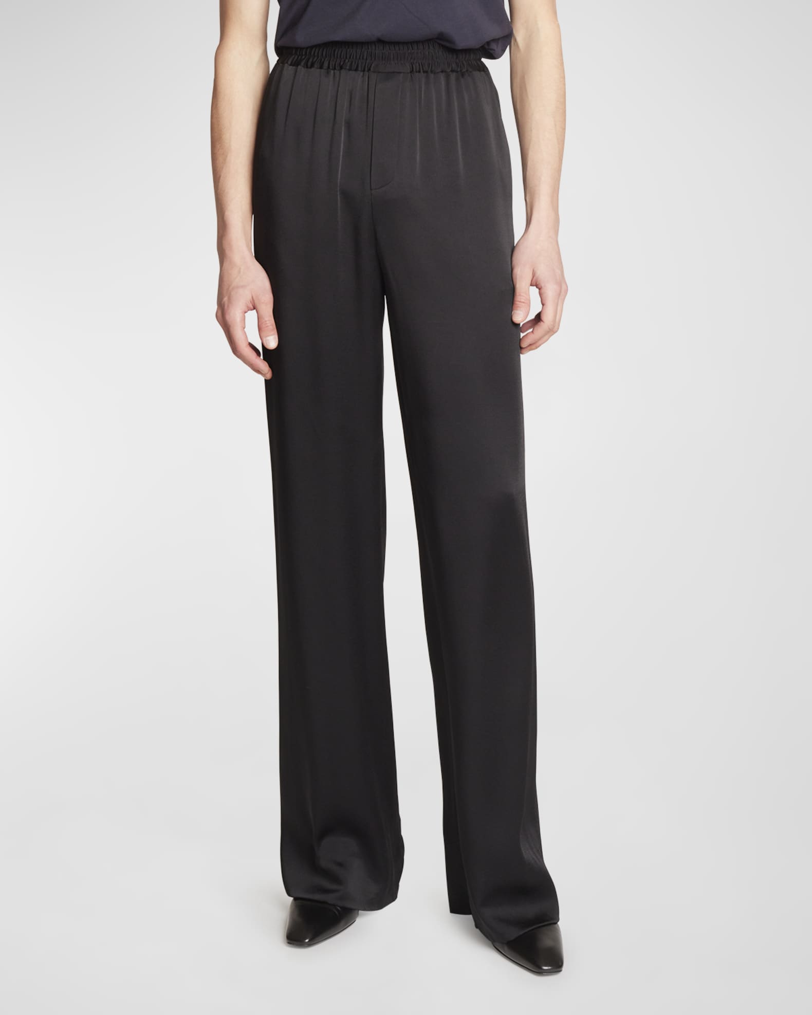 Saint Laurent Men's Satin Jogger Pants | Neiman Marcus