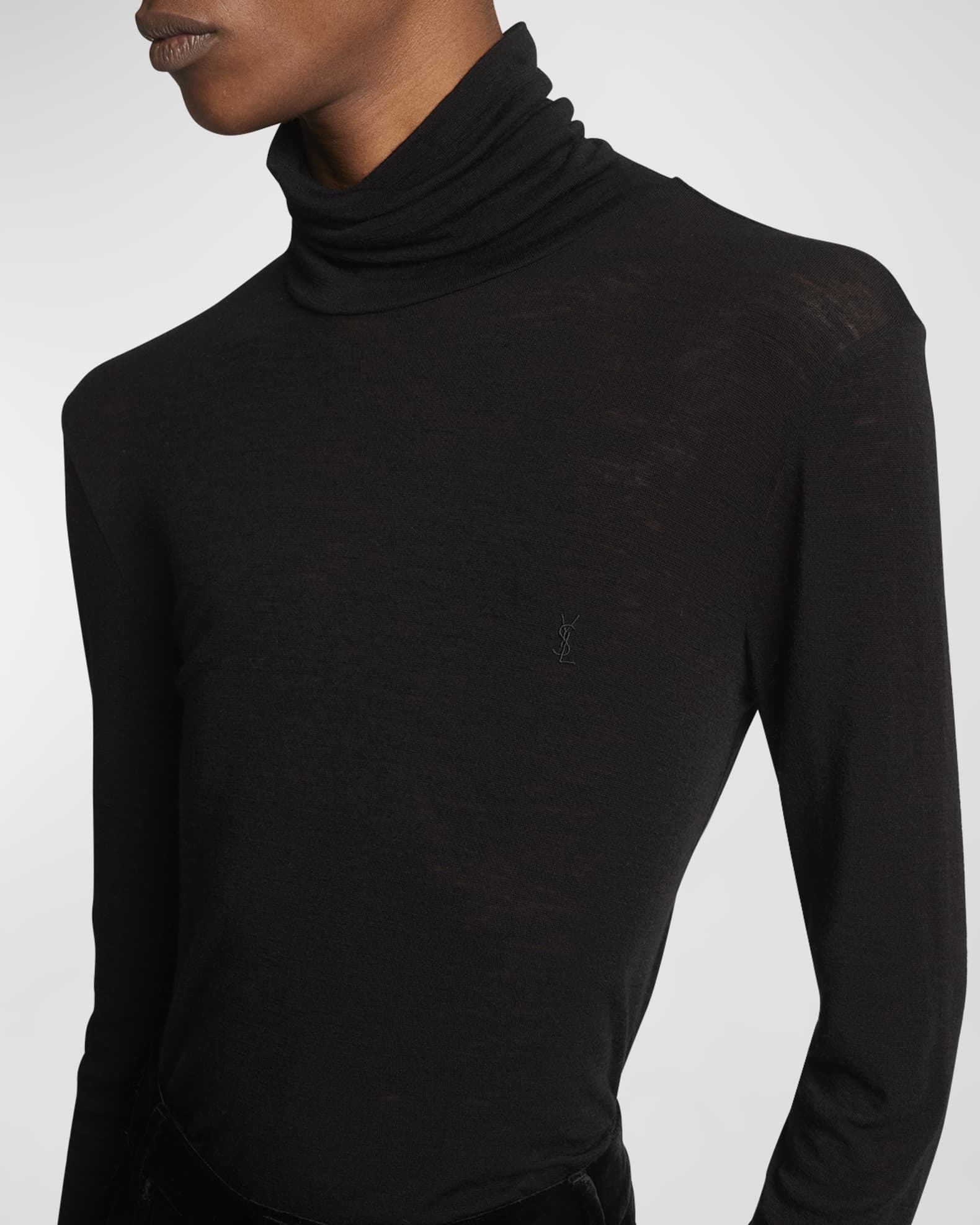 Mens sheer turtleneck best sale