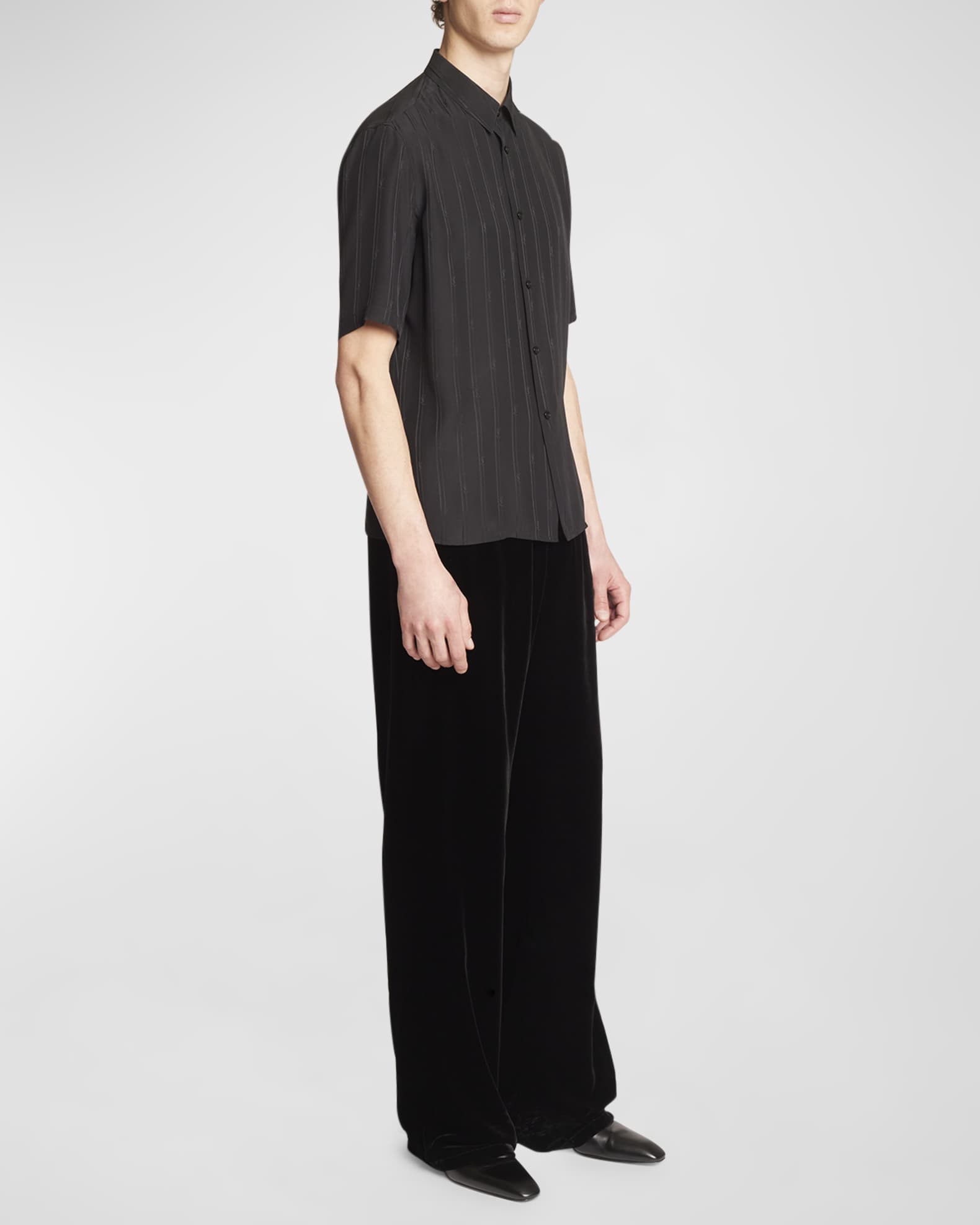 Men s YSL Tonal Striped Dress Shirt