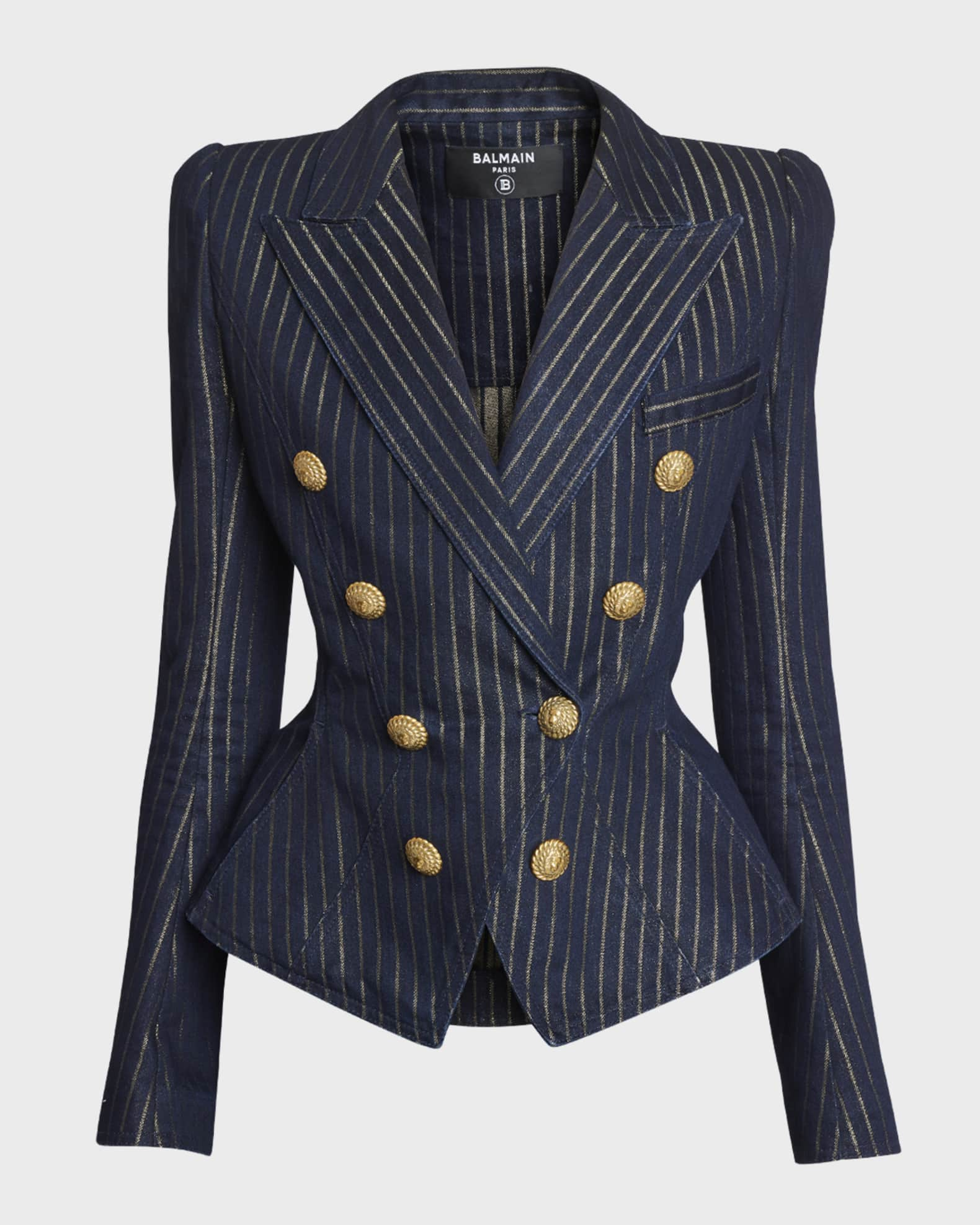 Balmain Croc-Embossed Blazer